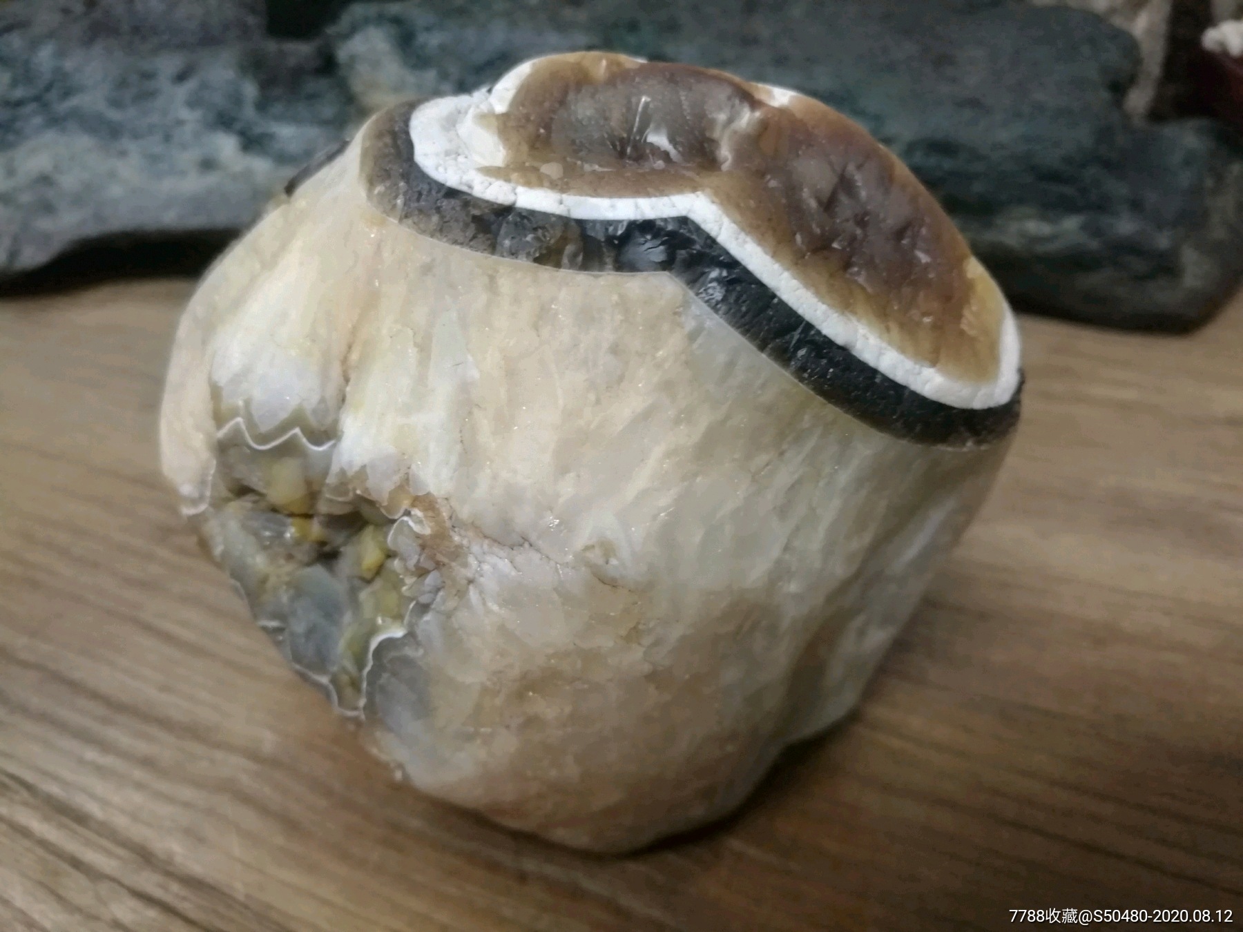 奇石玛瑙水晶共生原石内蒙阿拉善戈壁石天然纹路玛瑙石