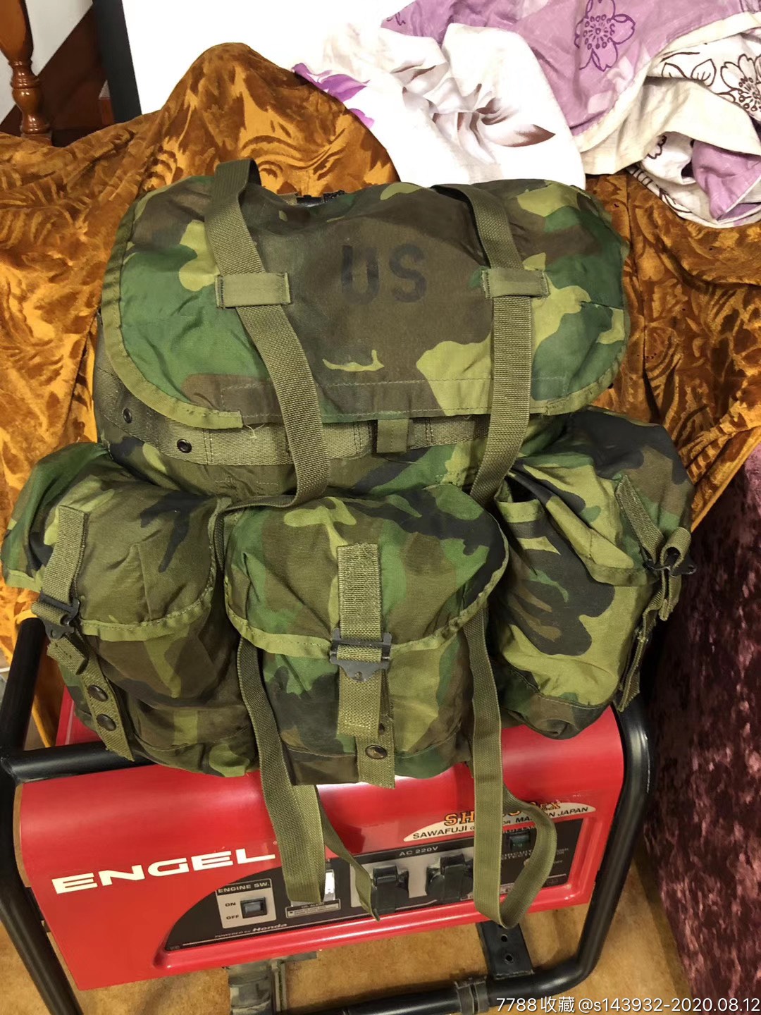 美军越南战争原品丛林迷彩背囊-价格:800元-se74835276-旅行箱包-零售