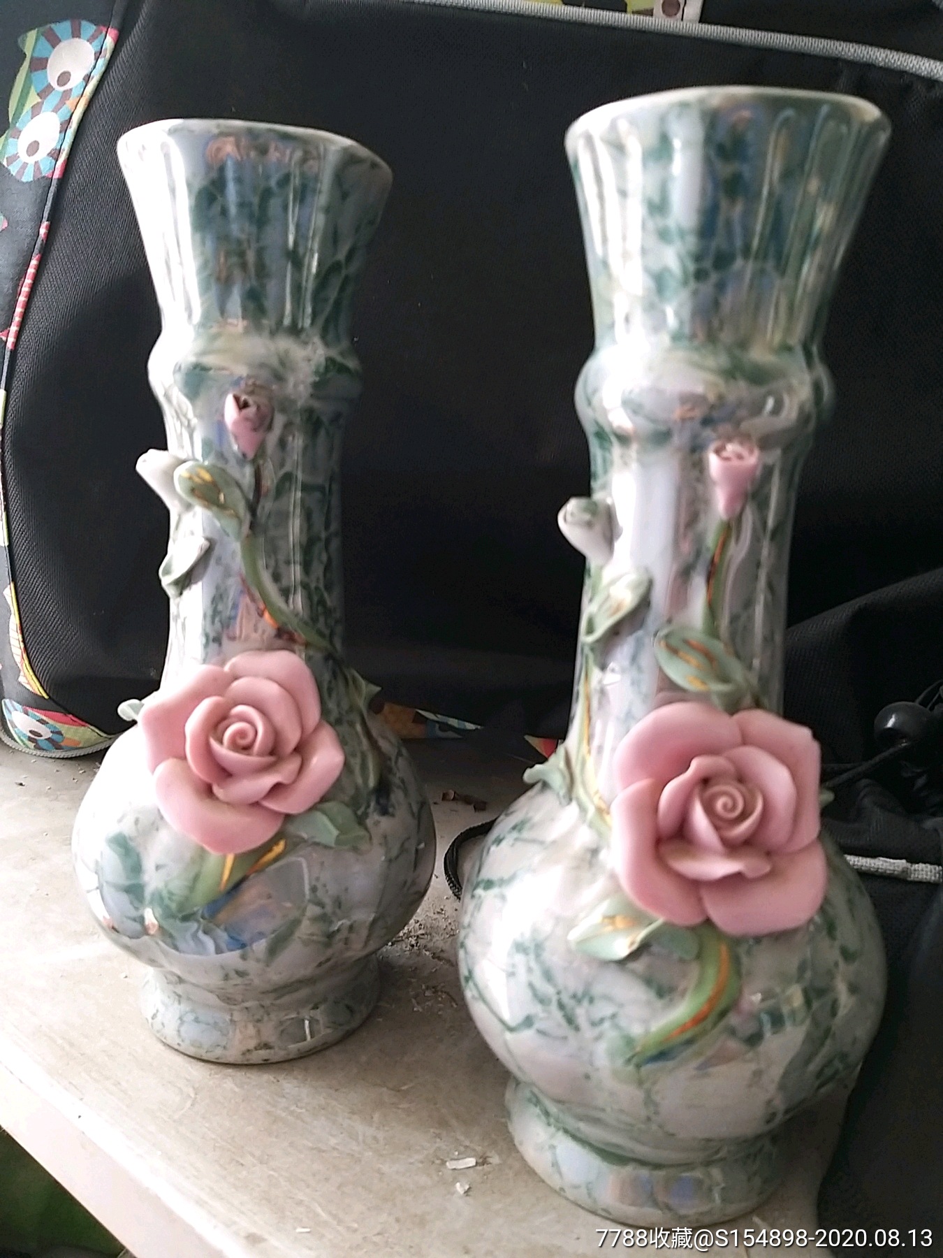 老花瓶一对难得