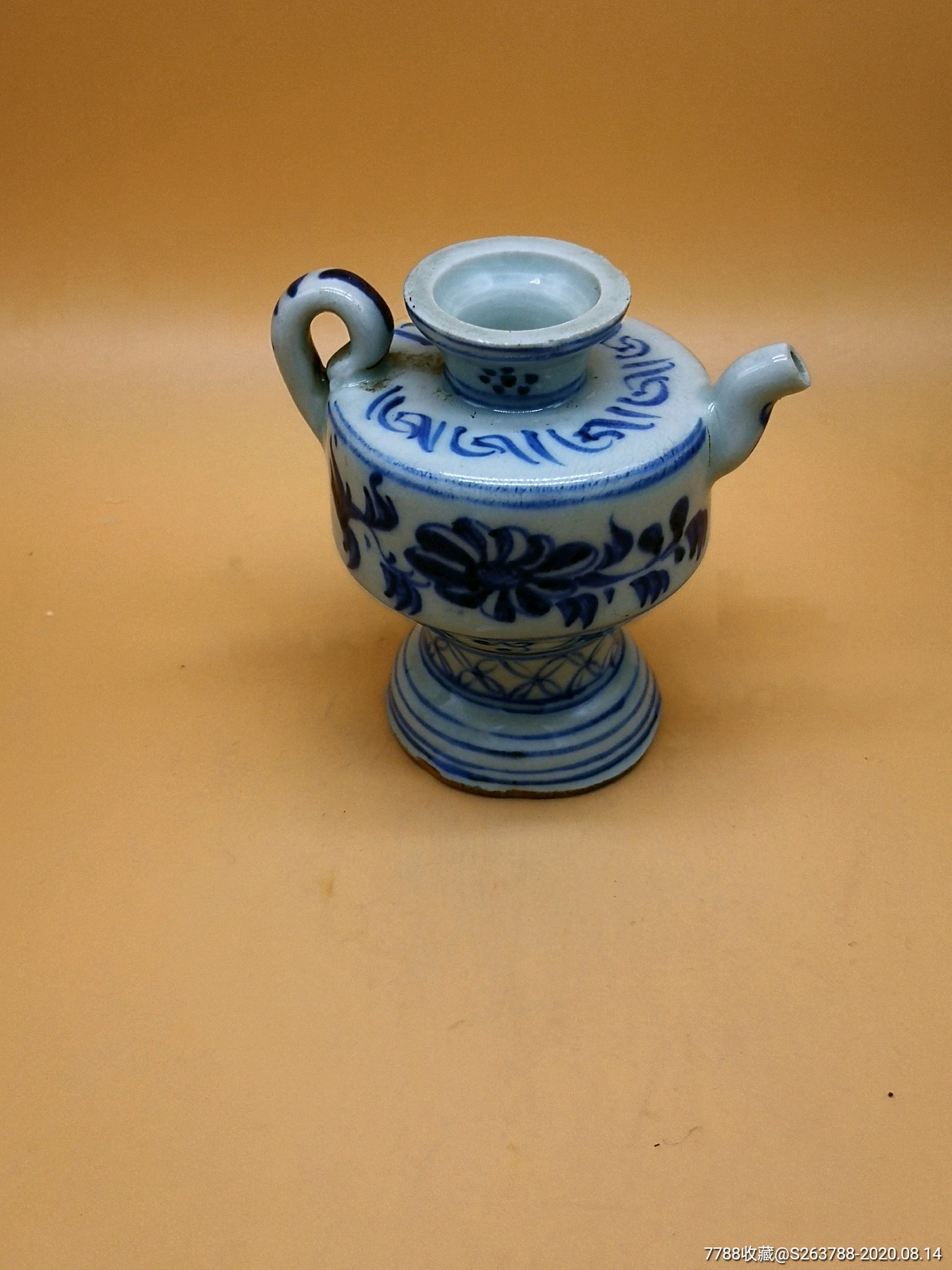 元明青花梵文喷巴壶_价格1800元【古瓷堂雅集】_第1张_7788收藏__收藏