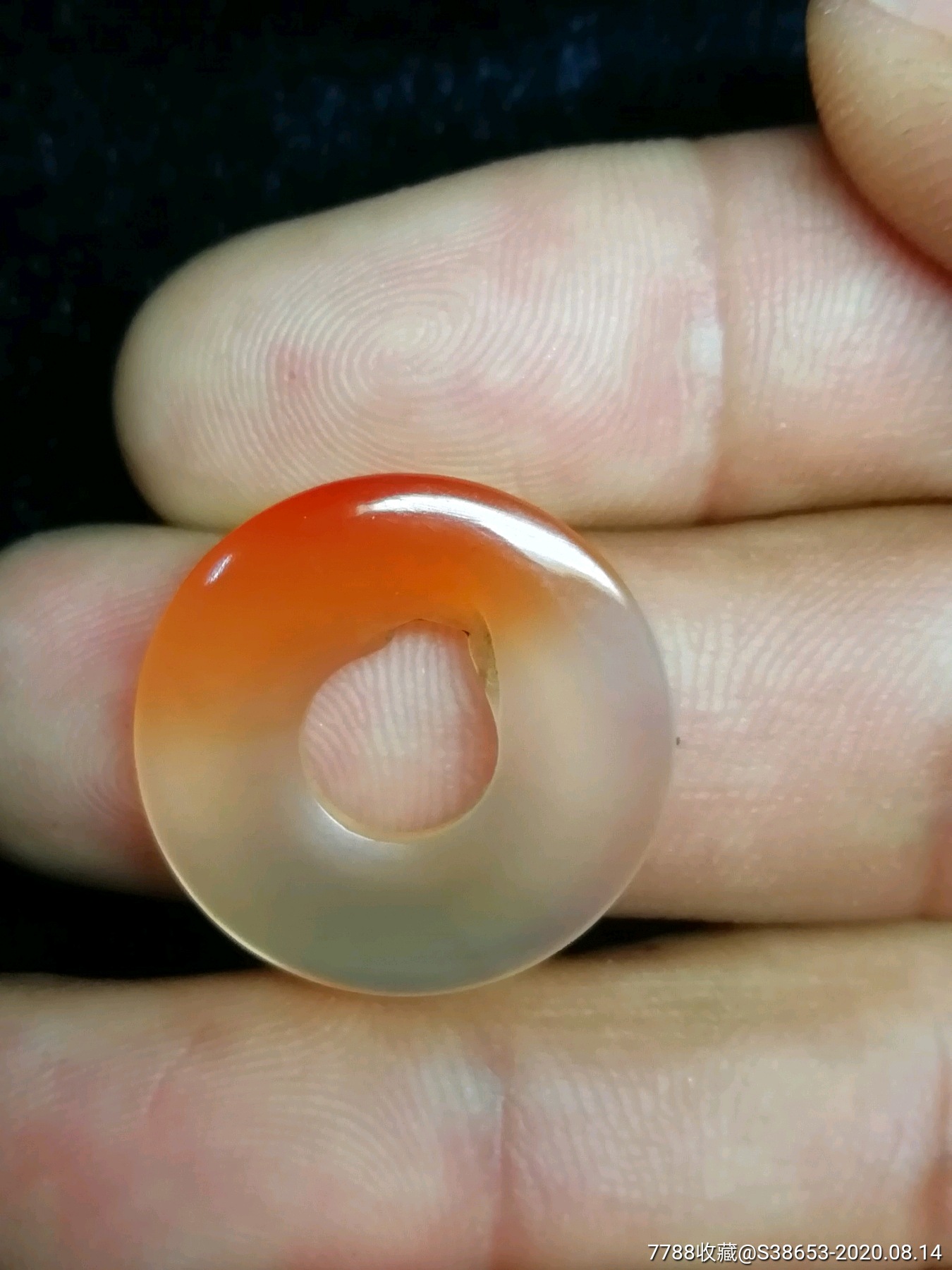 清代玛瑙平安扣