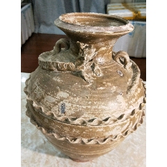 五戰(zhàn)十國青釉堆貼龍紋谷倉(se74877101)