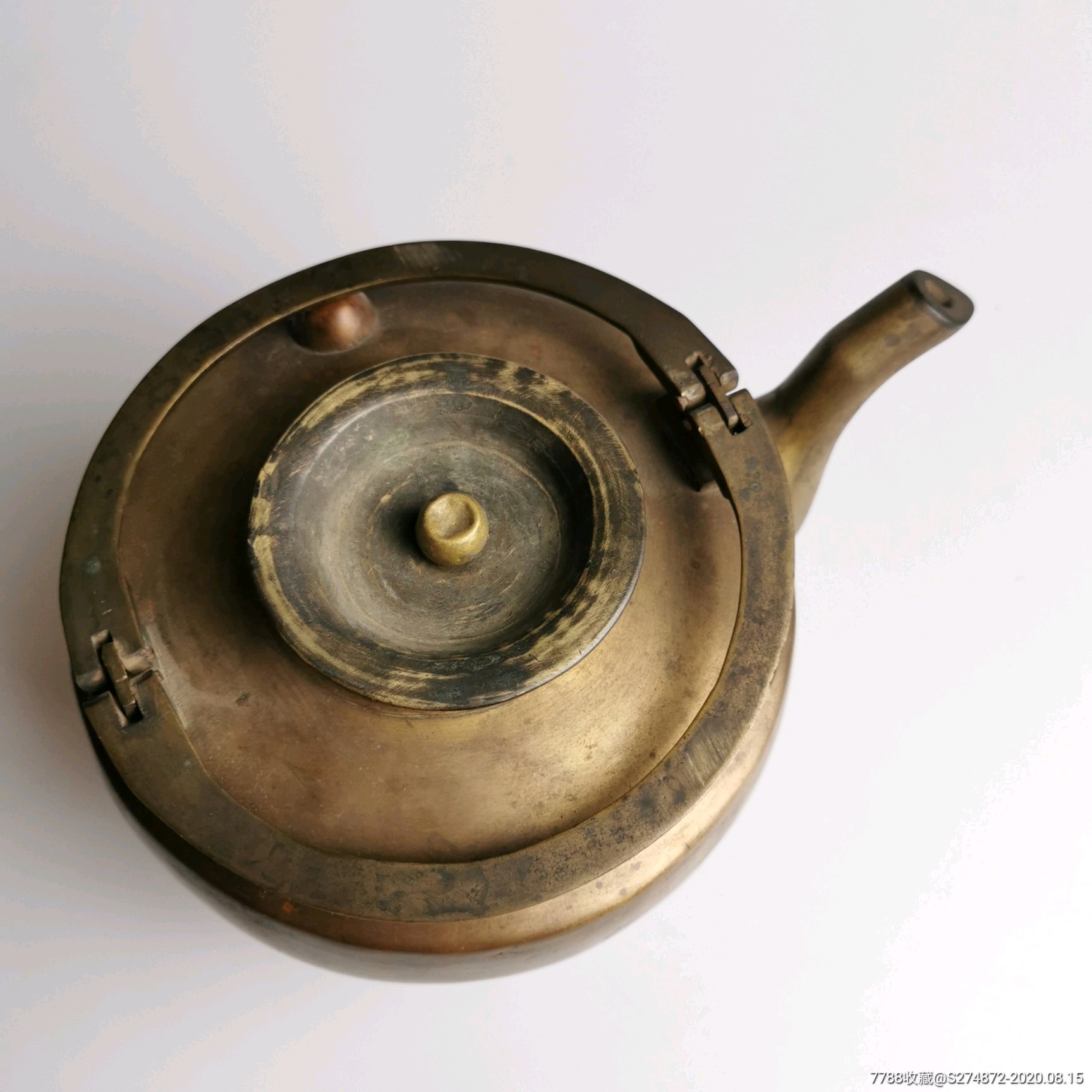 民国铜茶壶黄铜茶壶老铜壶古玩铜器茶具收藏民俗杂项老物件