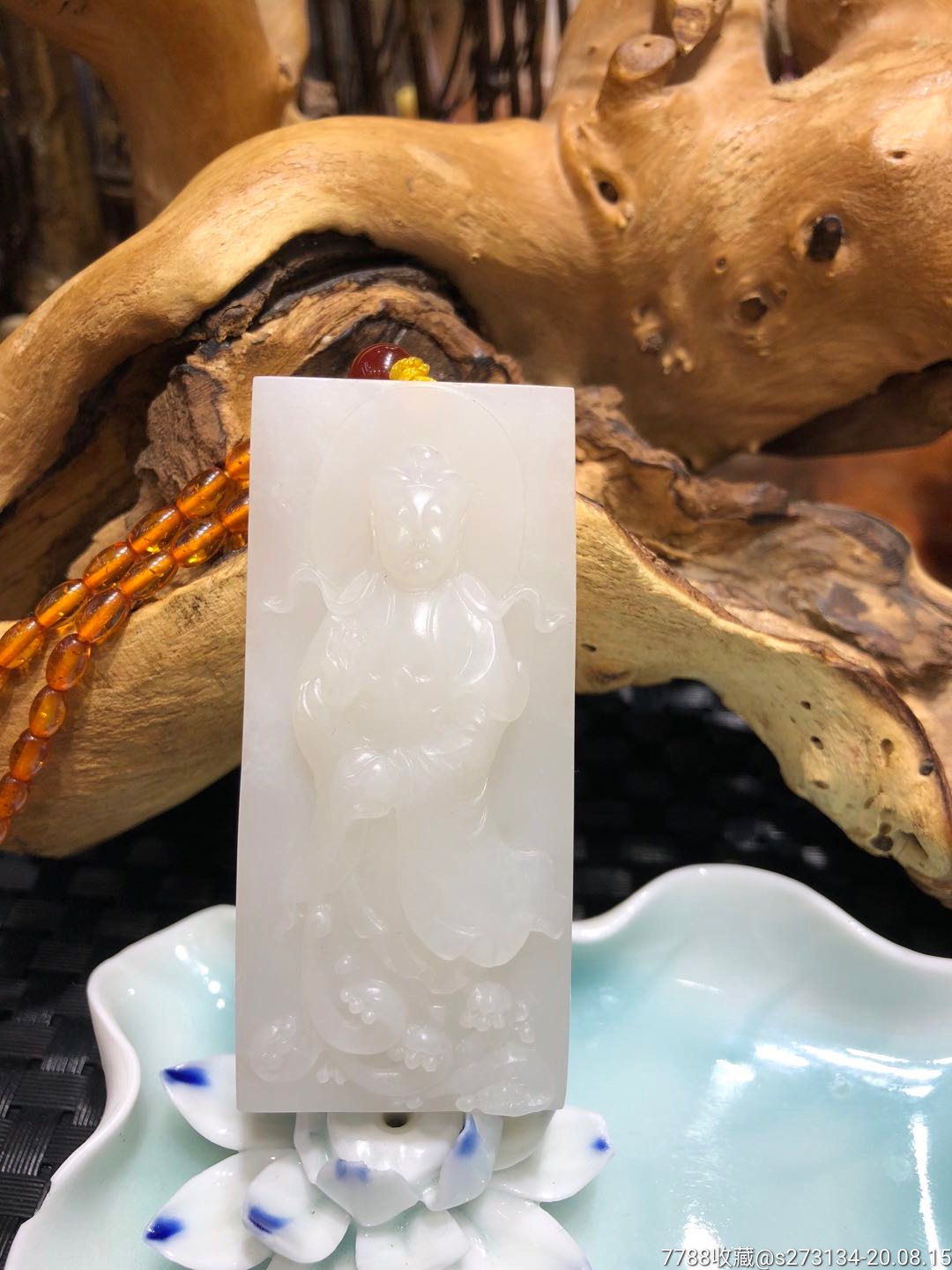 站观音菩萨牌子和田山料