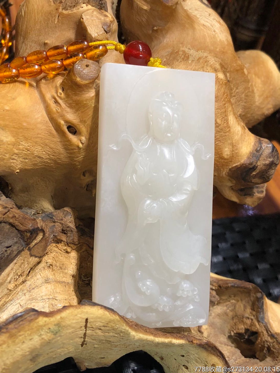 站观音菩萨牌子和田山料