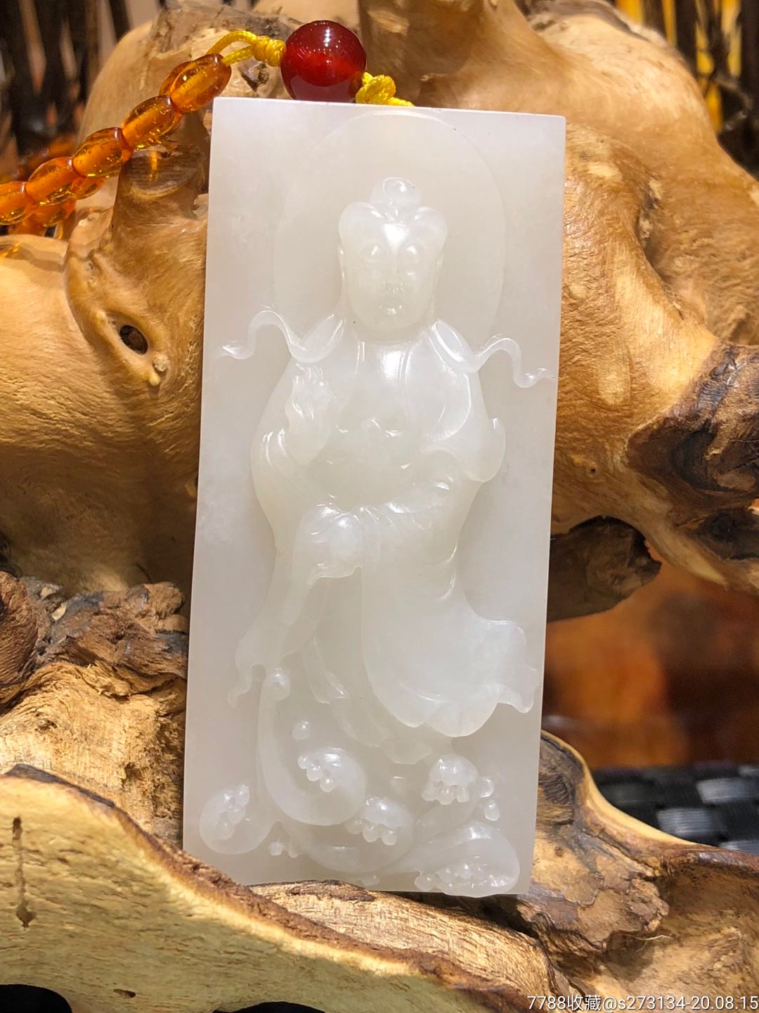 站观音菩萨牌子和田山料