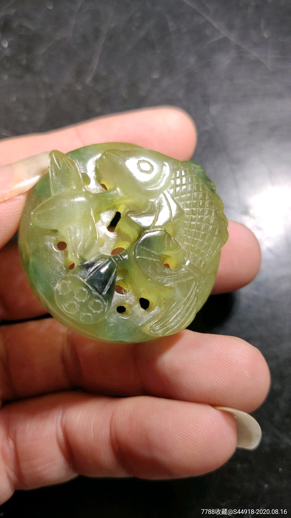 清代翡翠飘花老嵌饰(一口价)