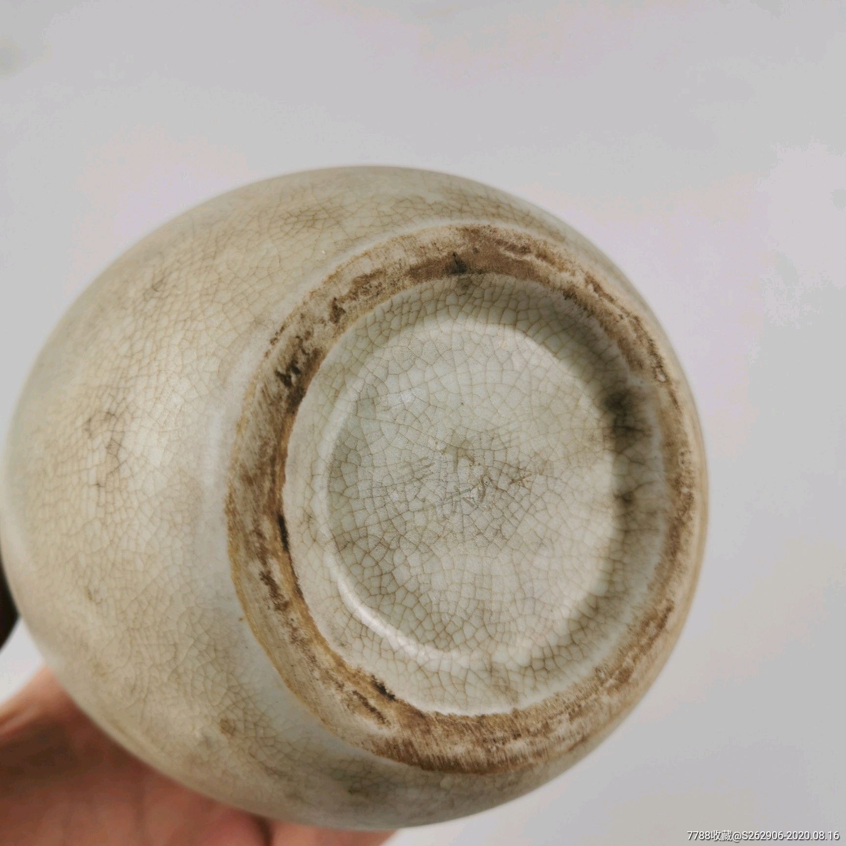 晚清民国白瓷茶叶罐白釉开片盖罐古玩古董老瓷器瓷罐