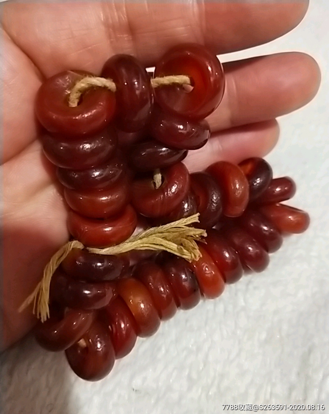 老玛瑙28粒算盘珠