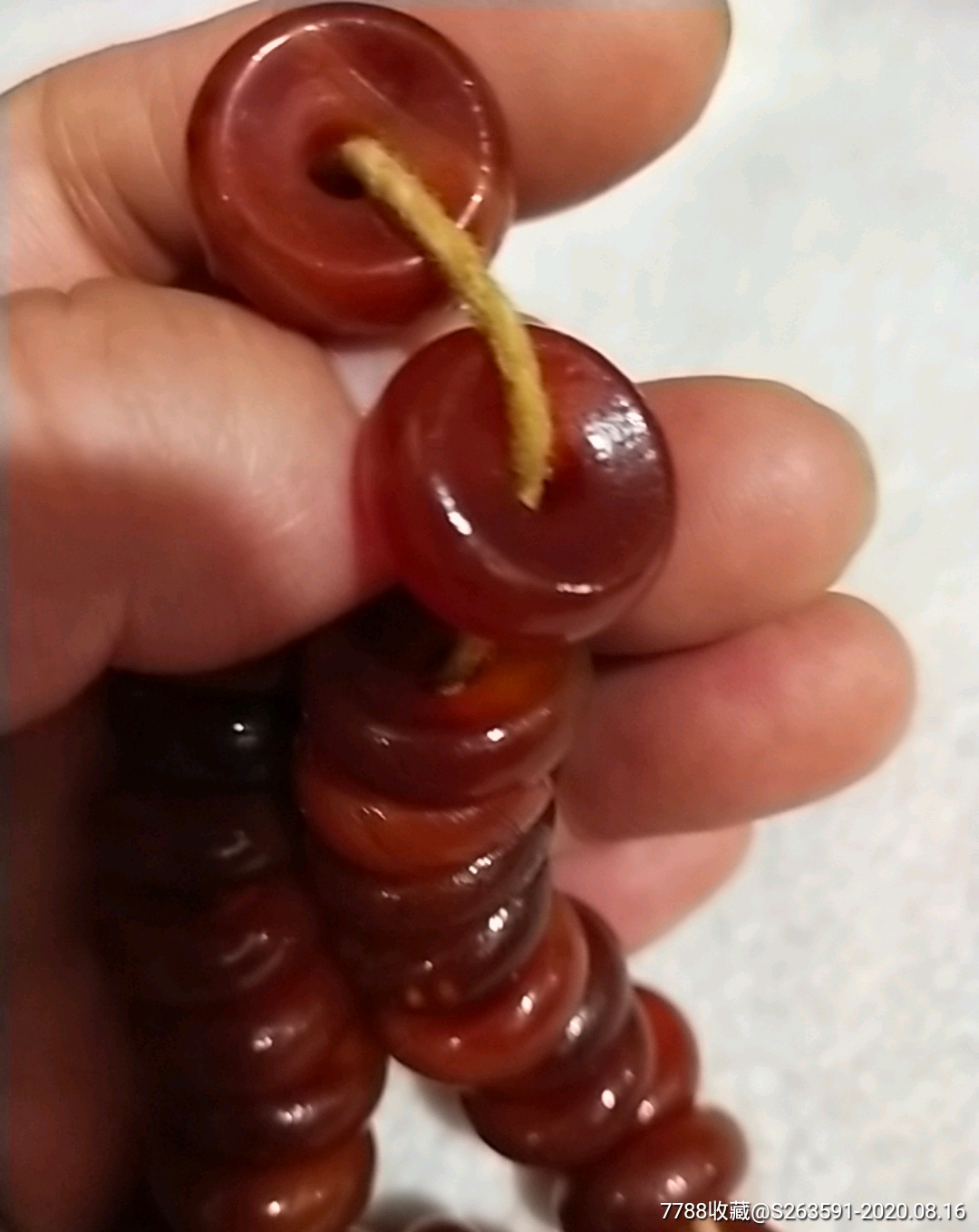 老玛瑙28粒算盘珠