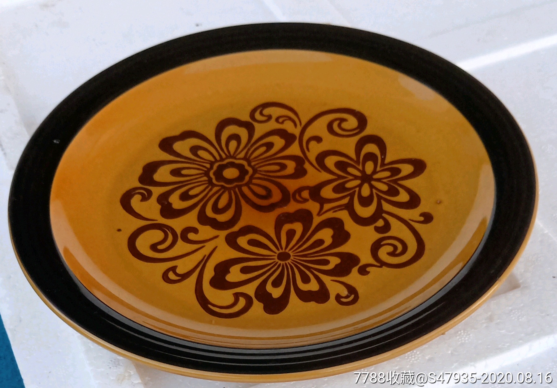 铜官窑釉下彩花卉大盘_第1张_7788陶瓷