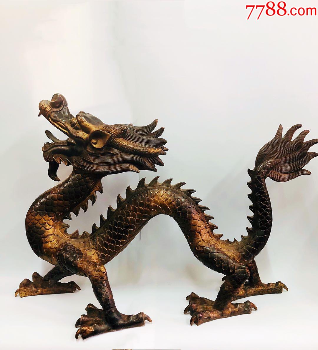 寺庙龙护法_铜杂件_作品图片_收藏价格_7788纸艺