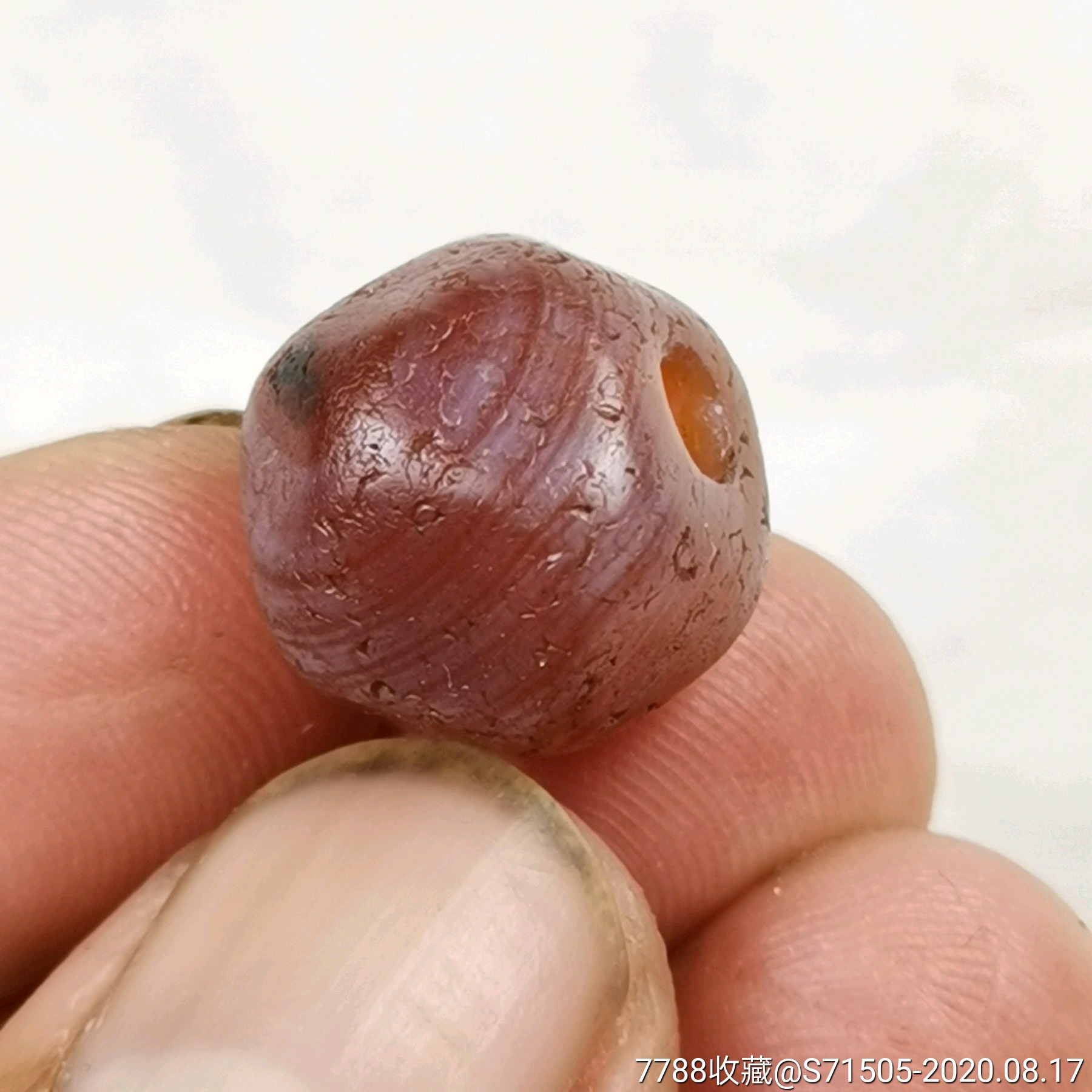 唐代老玛瑙八棱珠子,也叫唐八棱