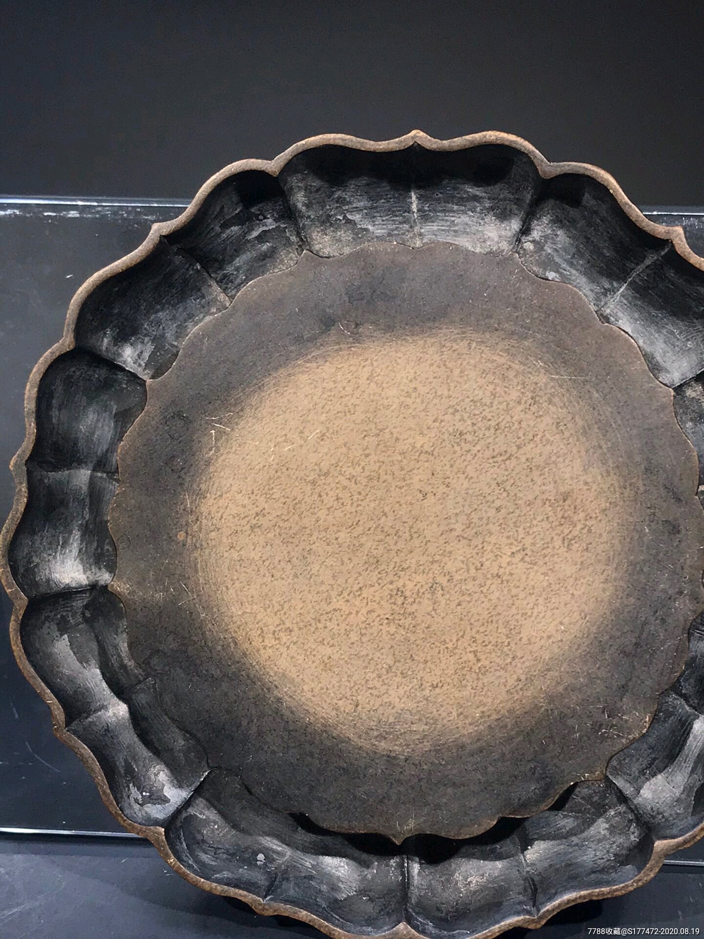 正宗安徽鳝鱼黄莲花歙砚-端砚-7788砚台收藏