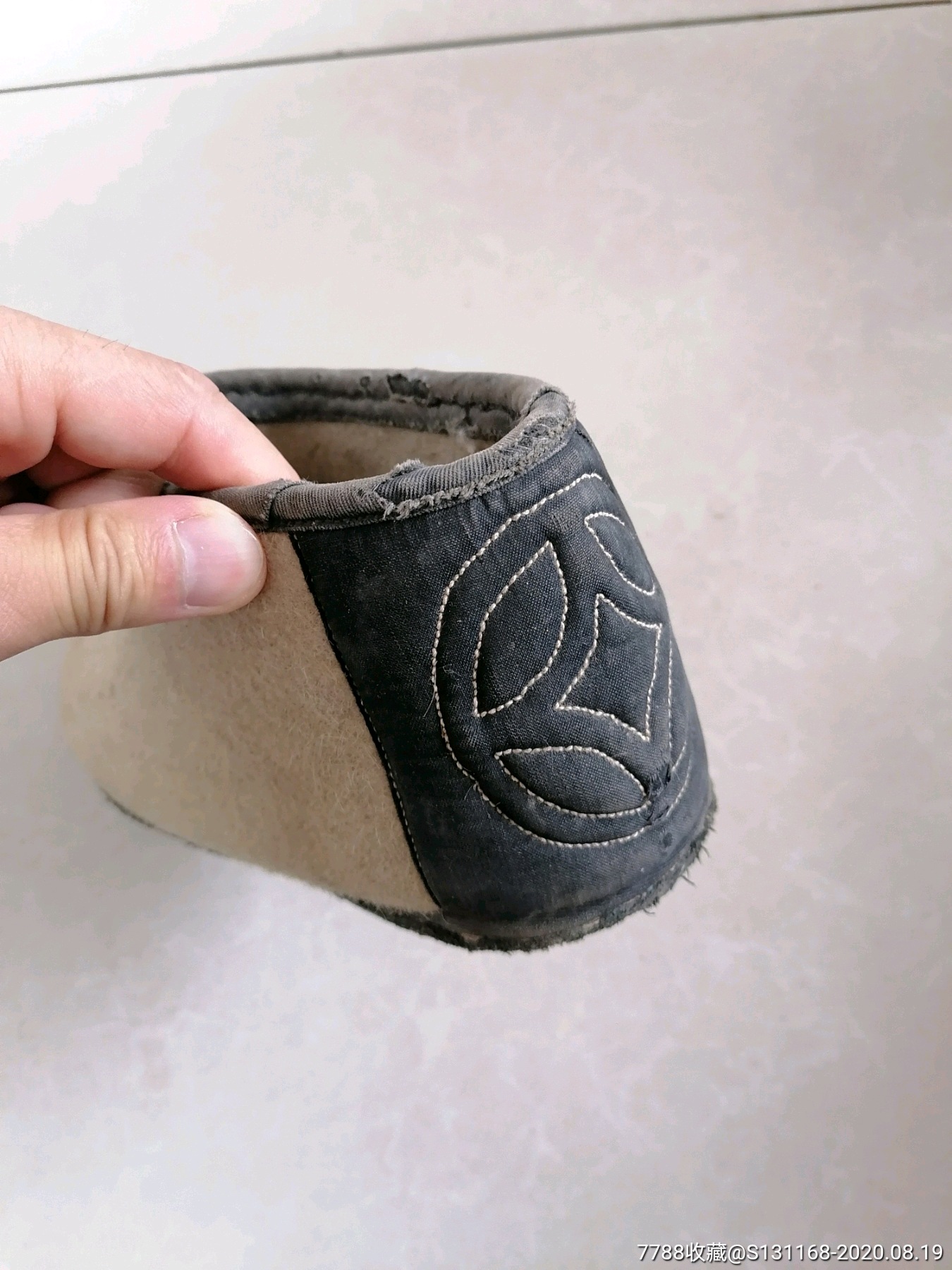 清代毡鞋一双