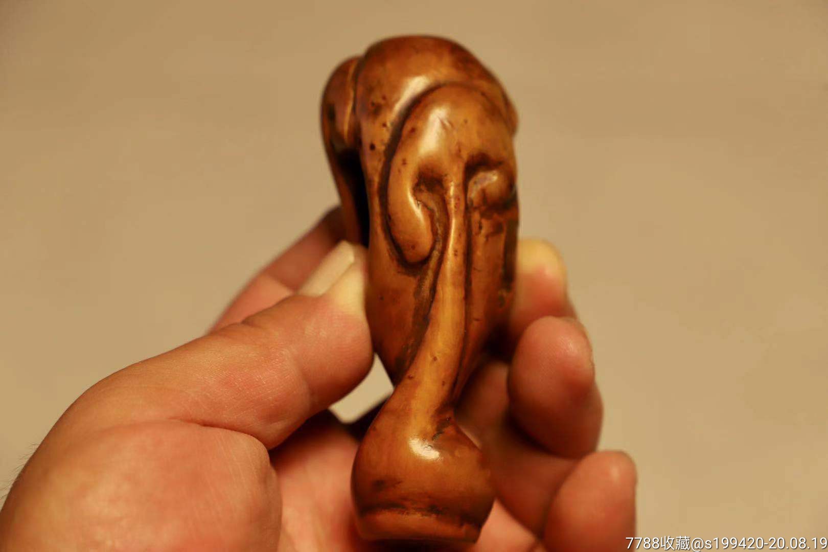 民国黄杨木如意工把玩件油包浆全品尺寸95cm