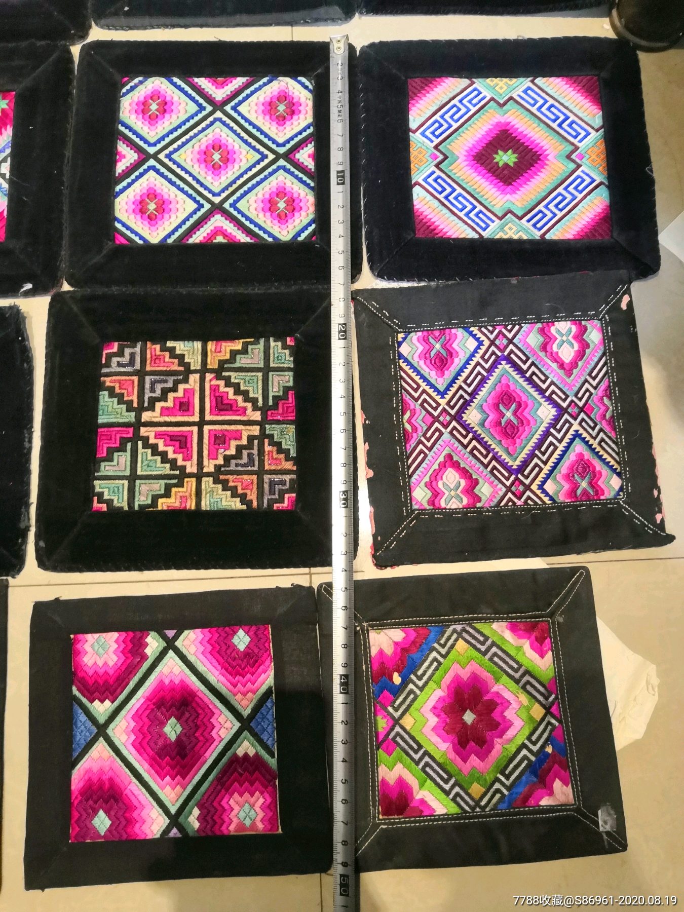 漂亮的戳纱纳锦纳纱刺绣织绣绣片枕头顶20片