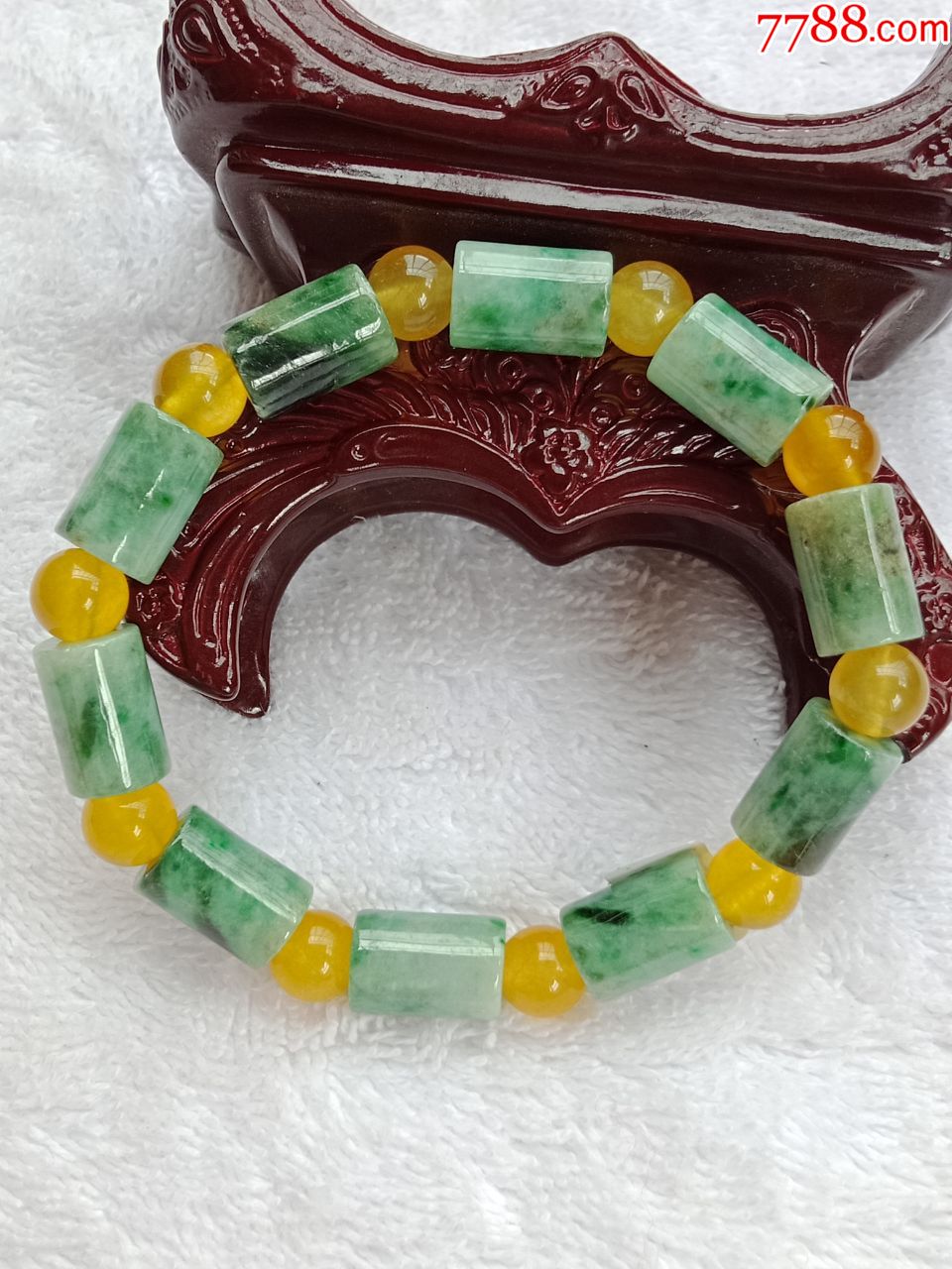 缅甸翡翠218-a飘花路路通手串(送证书)