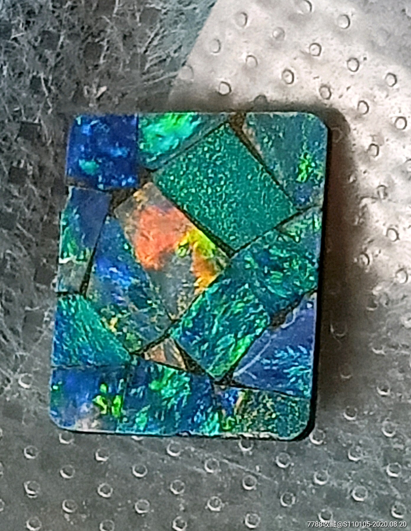 黑欧泊贴片戒面