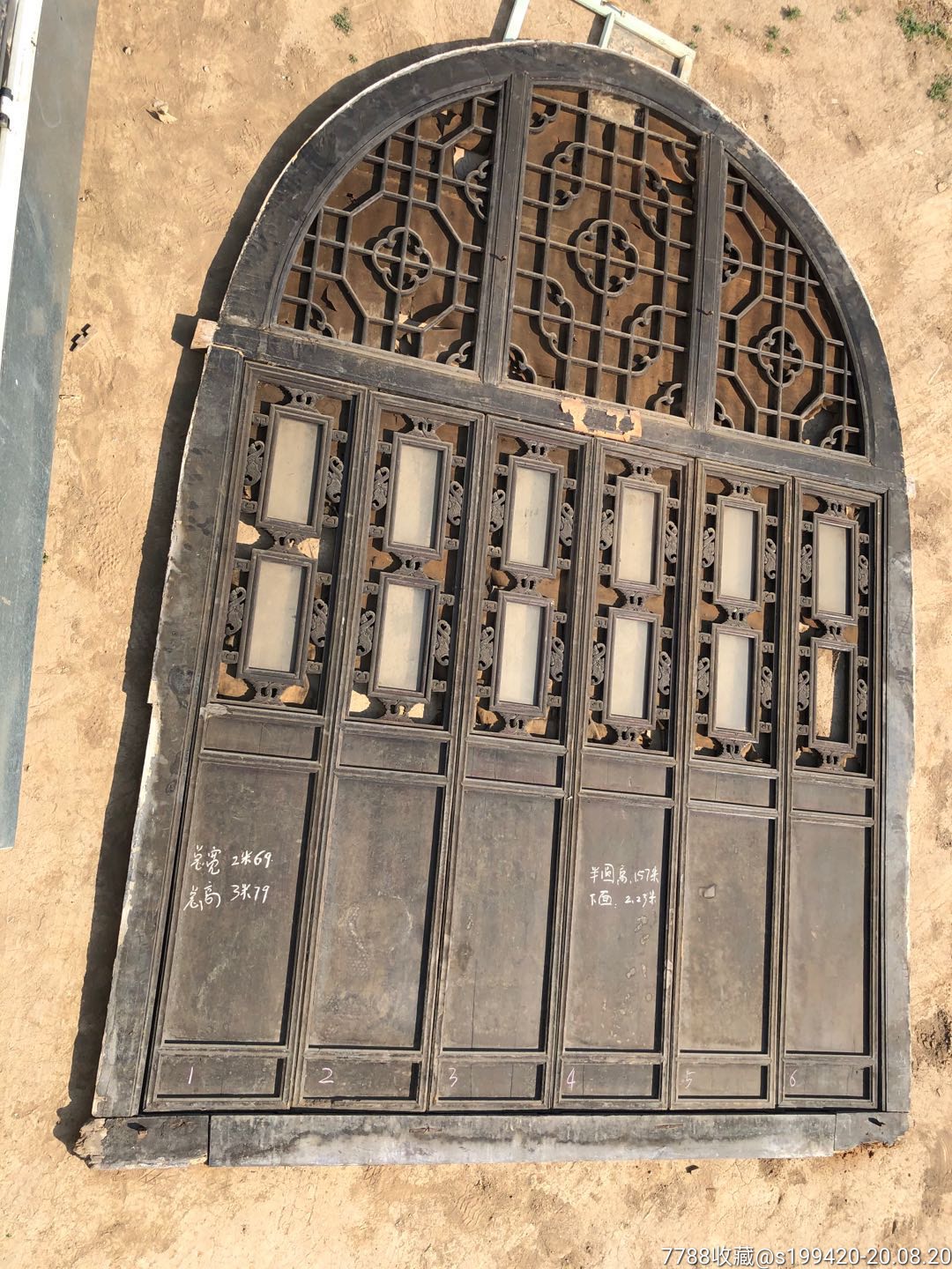 清楠木月亮门窑洞门这是大户人家用的做工精致秀气保存