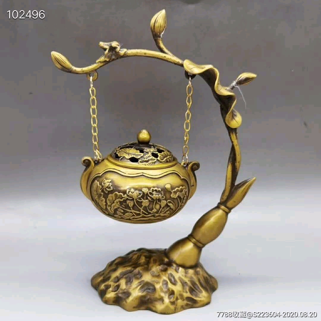 乡下收得铜吊香炉,正常使用