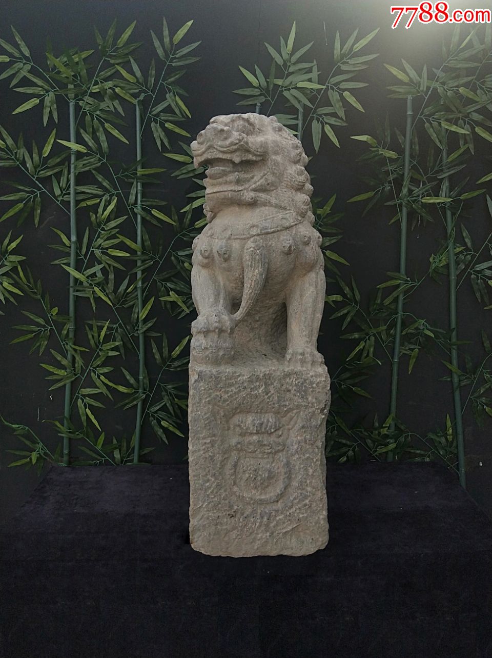 青石狮子石墩门墩