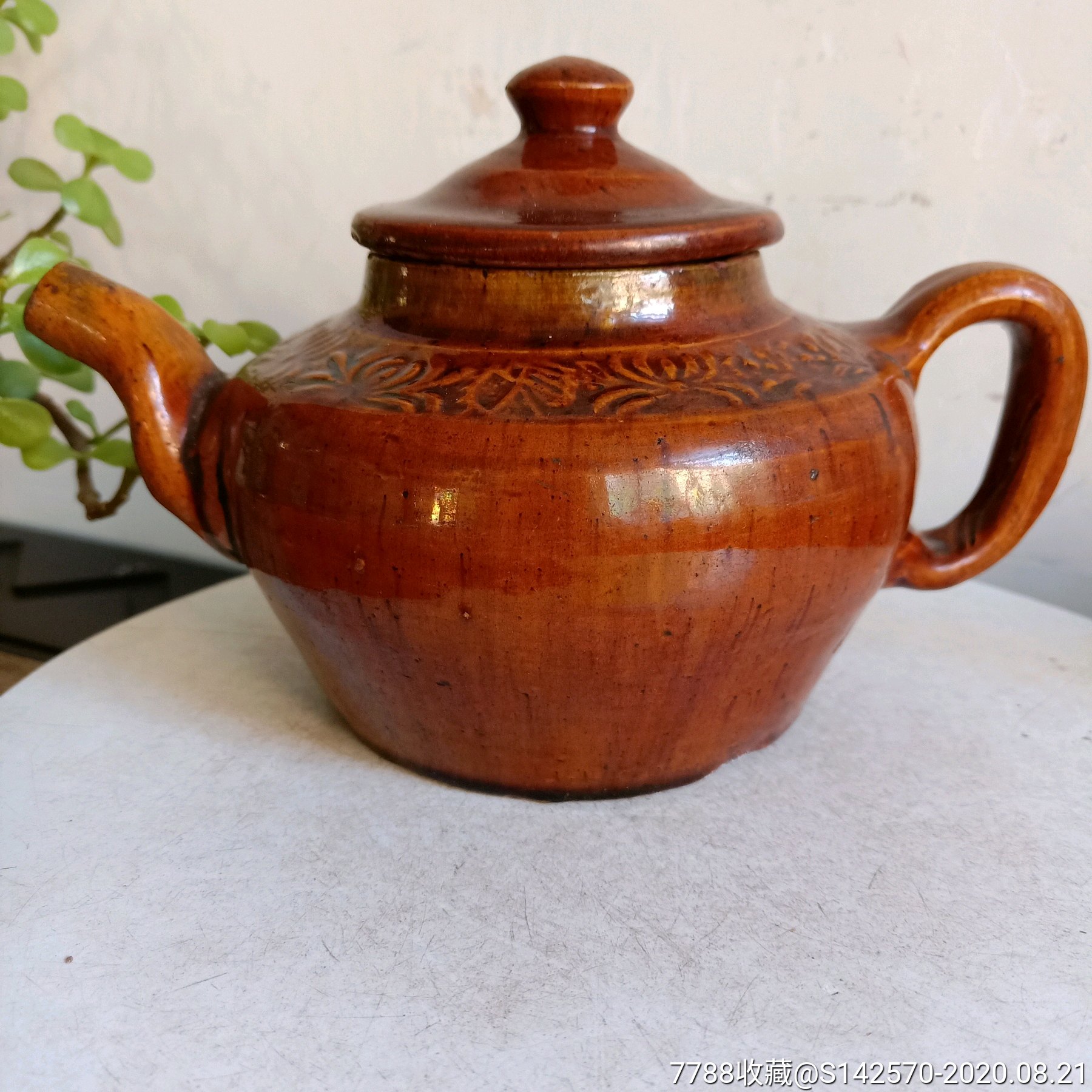 民国紫金釉茶壶完美可用保老保真