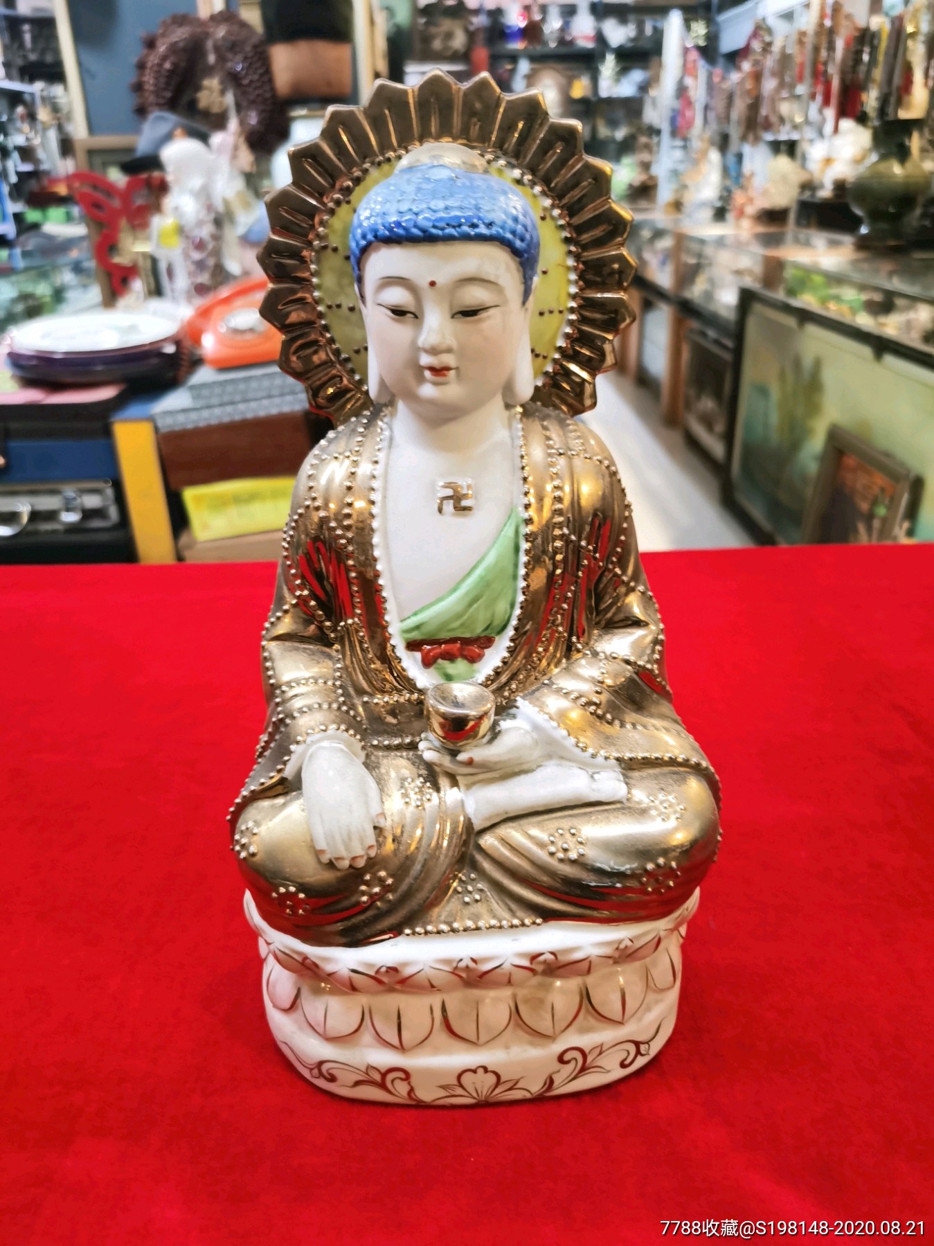 彩色如来佛祖,精彩,高,30厘米,宽16.5厘米