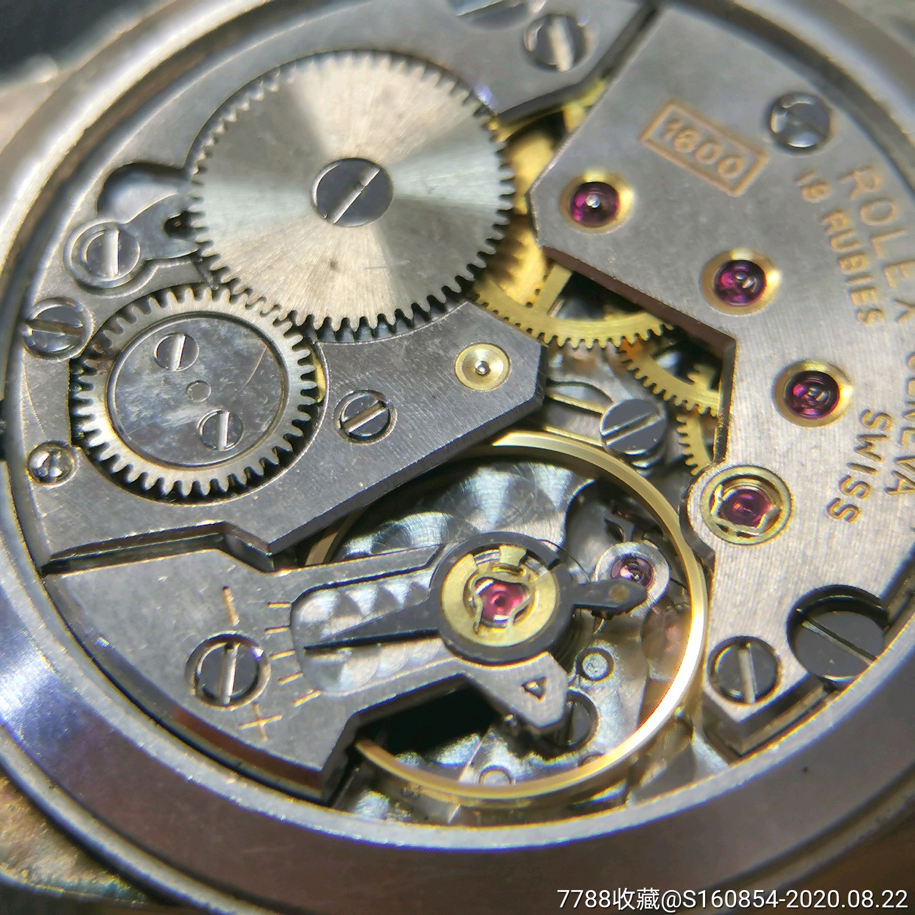 二手瑞士劳力士手卷机械手表拆机1600机芯