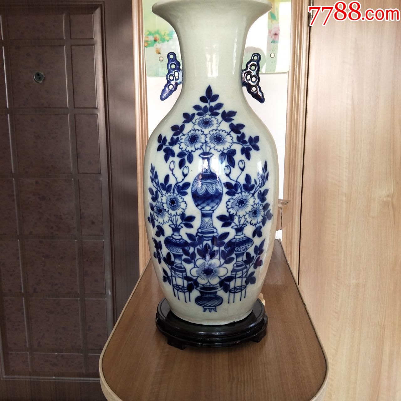 清代北方青花博古大瓶。画工精美大肚器型漂亮。56厘米高。包老包快_青花瓷_诚信通天下【7788收藏__收藏热线】