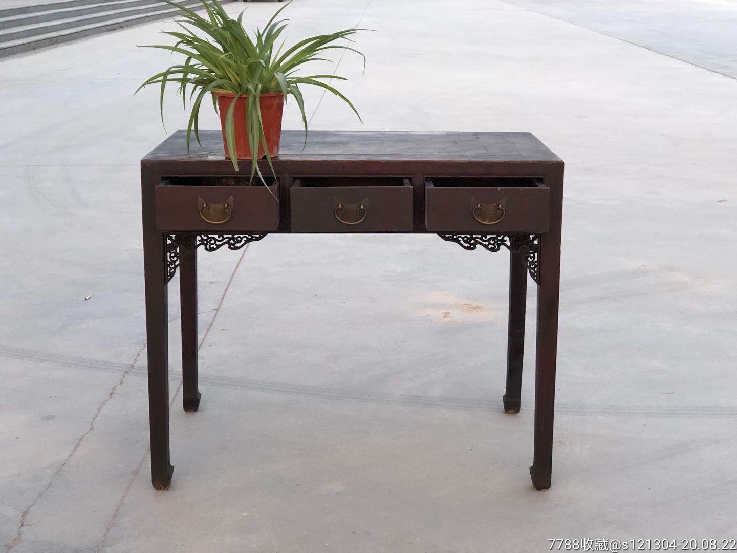 清代榆木书桌条桌老桌子老家具_价格998元【古玩民俗交流】_第1张