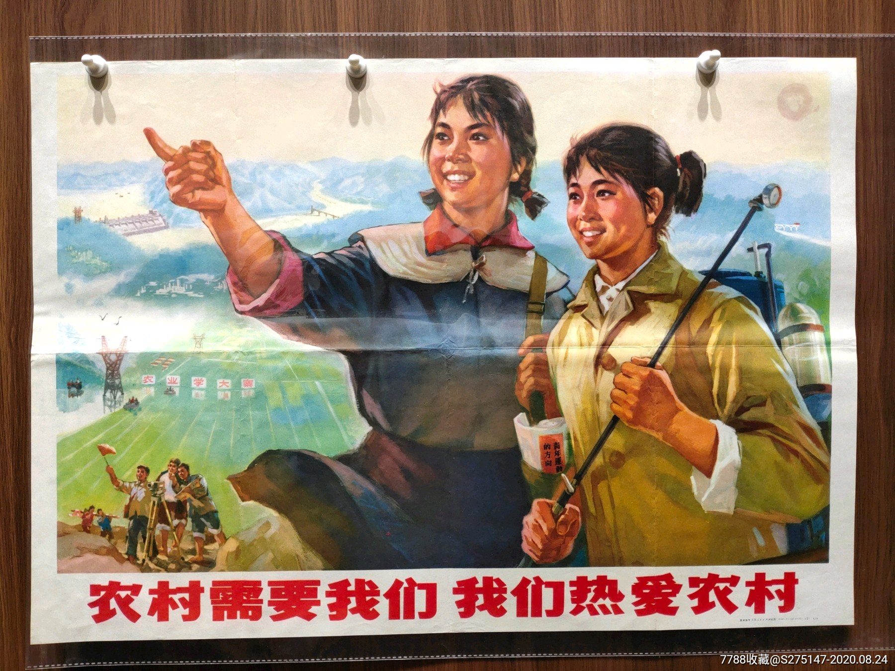 题材好少见《农村需要我们我们热爱农村》,年画/宣传画_第2张_7788