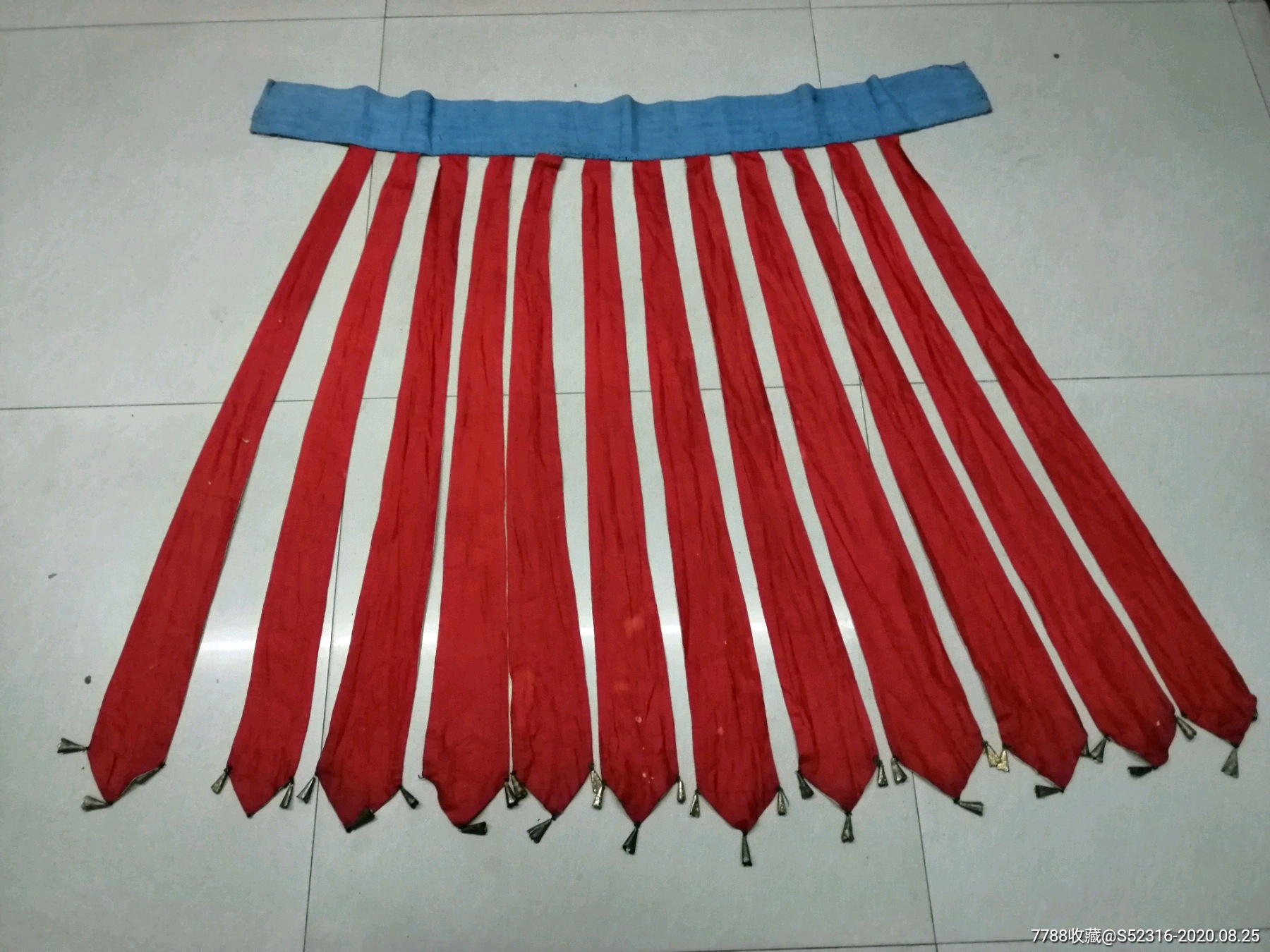 老刺绣绣花凤尾裙