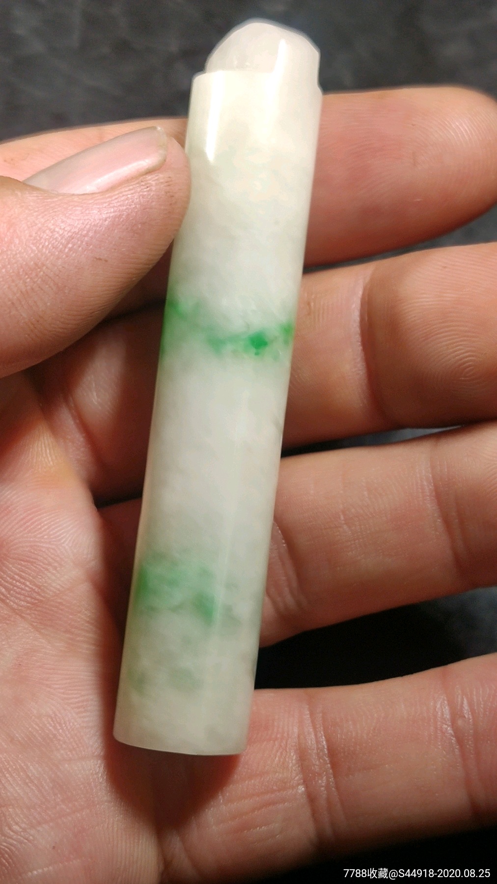 清代翡翠老翎管(一口价)