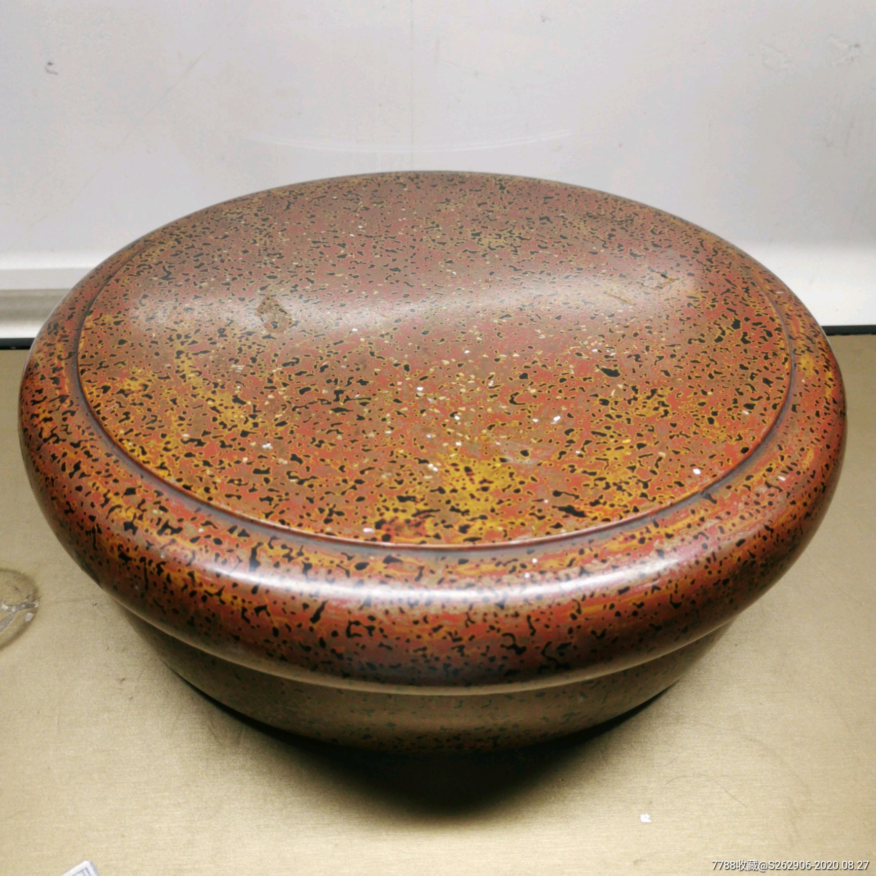 清代犀皮漆盖盒犀皮漆捧盒