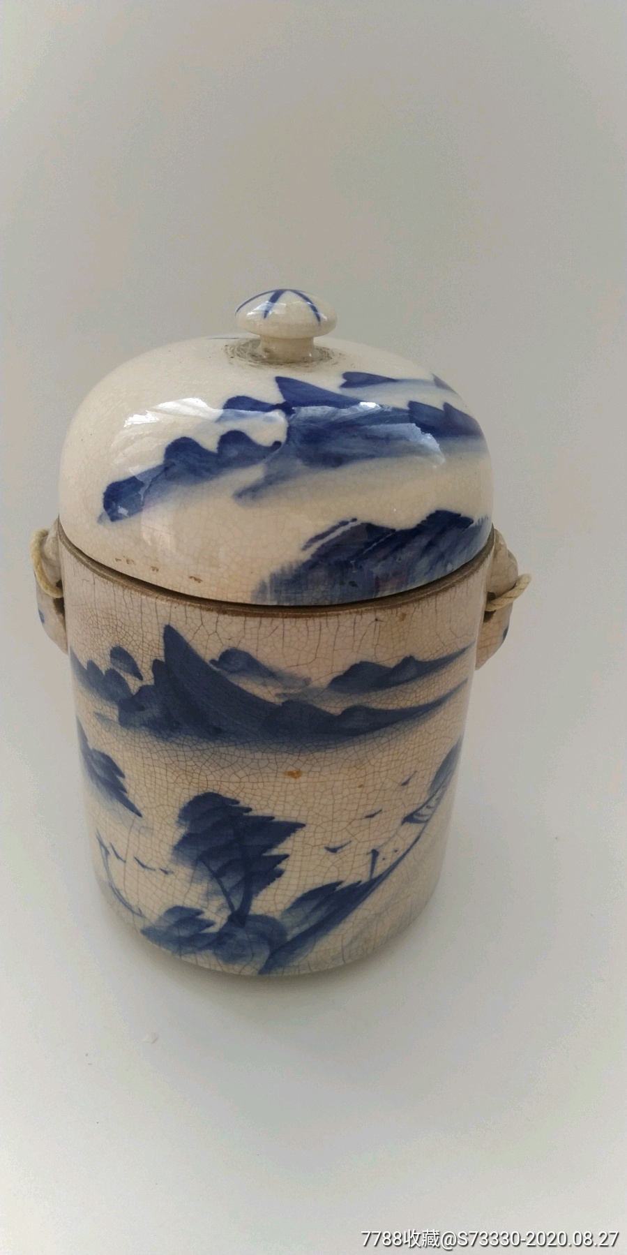 民国或晚清青花温酒器一只