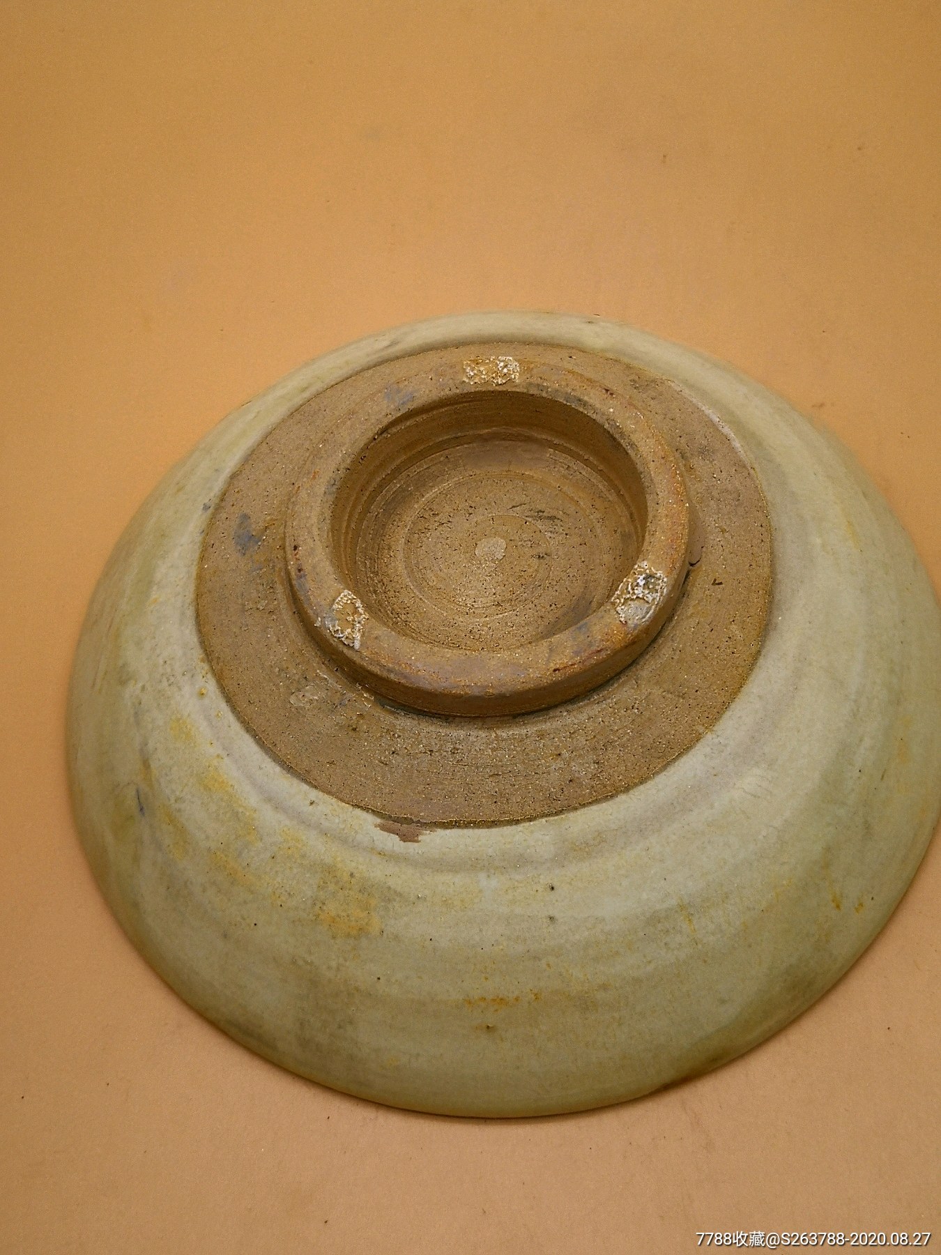 扒村窑白釉褐彩盘