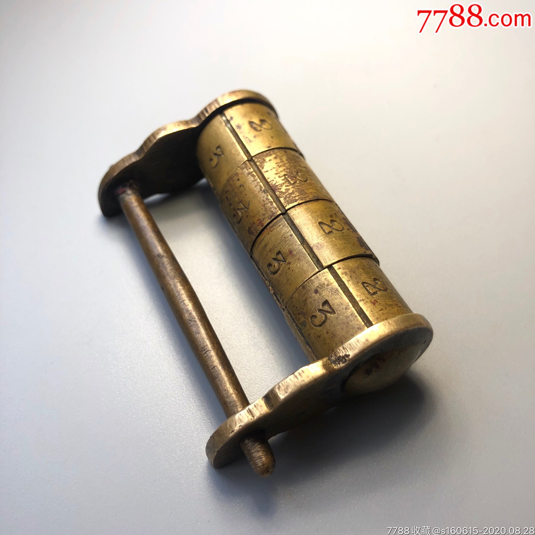 清代厚重老铜数字密码锁