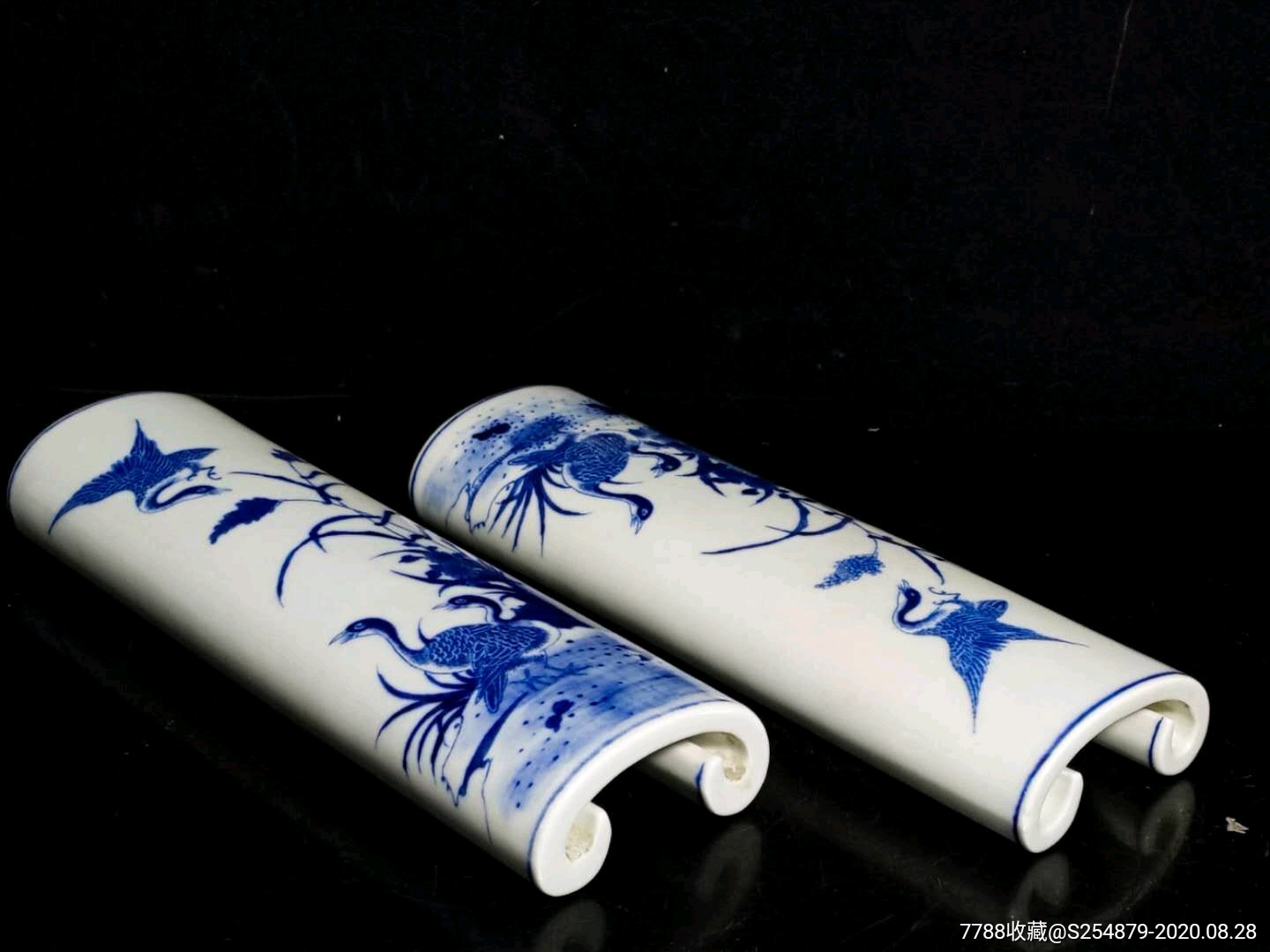 清乾隆时期青花瓷镇尺青花发色纯正