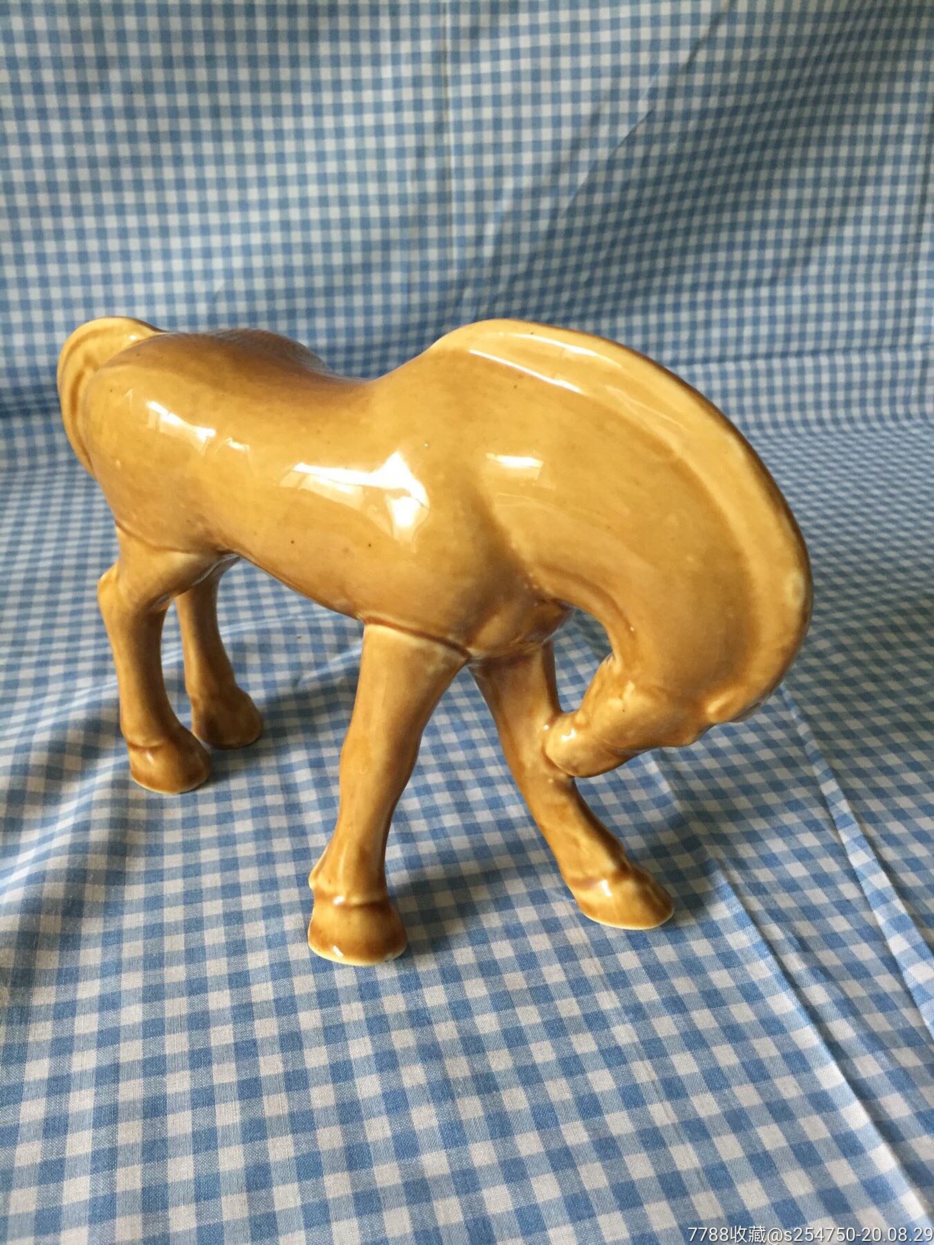吻腿的马_黄釉瓷【龙凤古玩】_第2张_7788瓷器