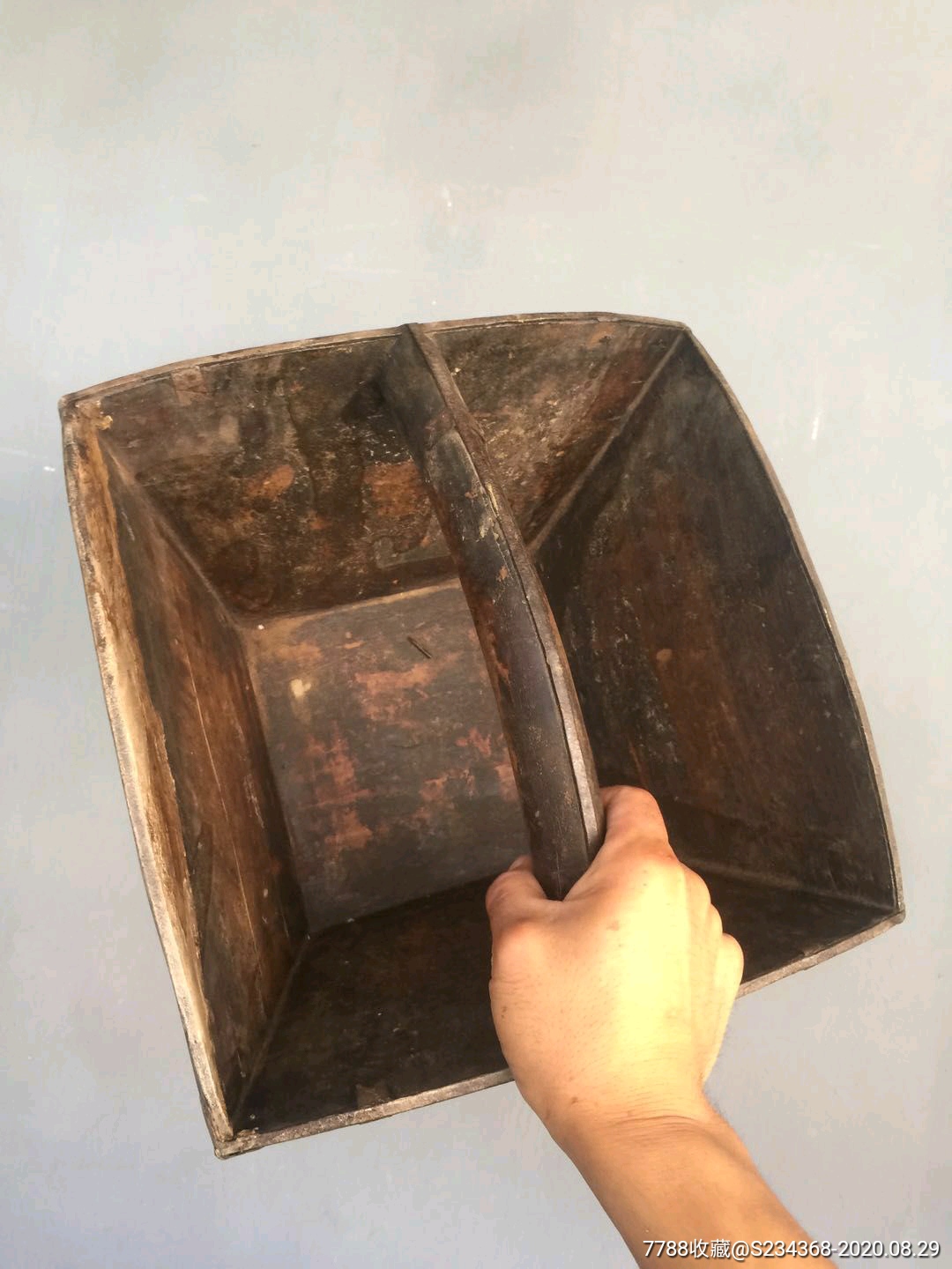 老刻字木斗老古董民俗老物件古玩杂项