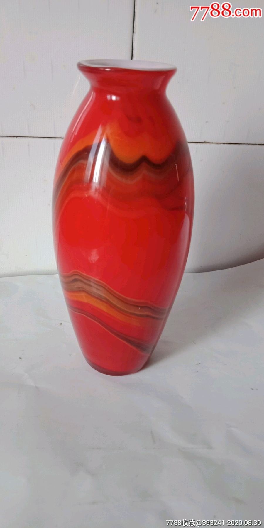 红色琉璃花瓶_琉璃瓶_钱币古玩堂【7788小人书】