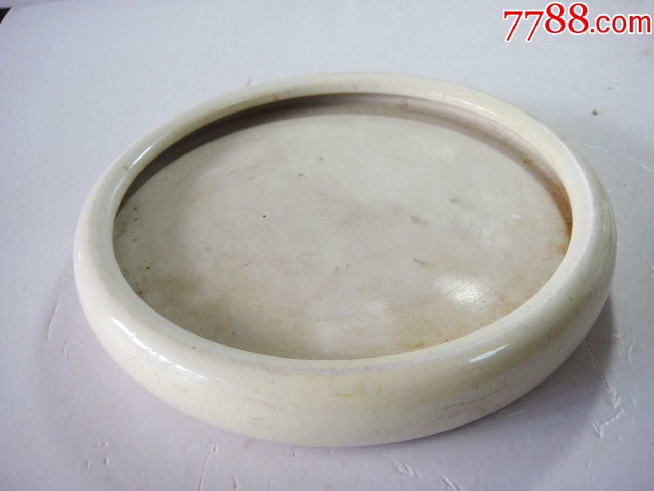 民国双面瓷砚台