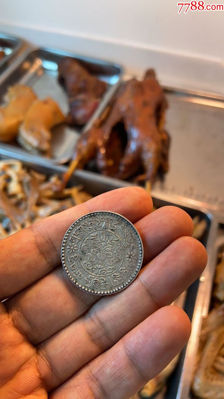 西藏桑松果木三两银币