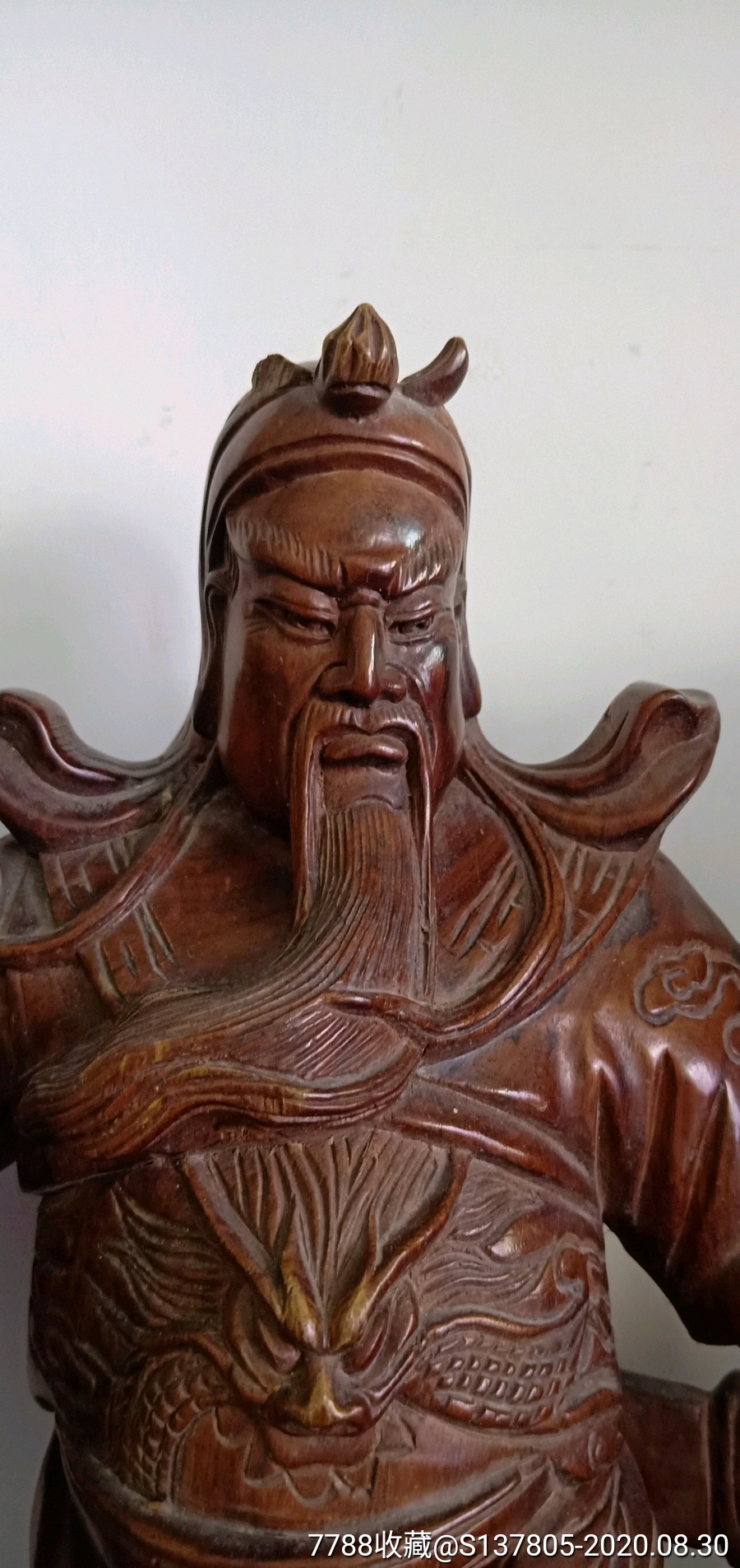 清代红木关公雕像关二爷雕像大刀关公雕工