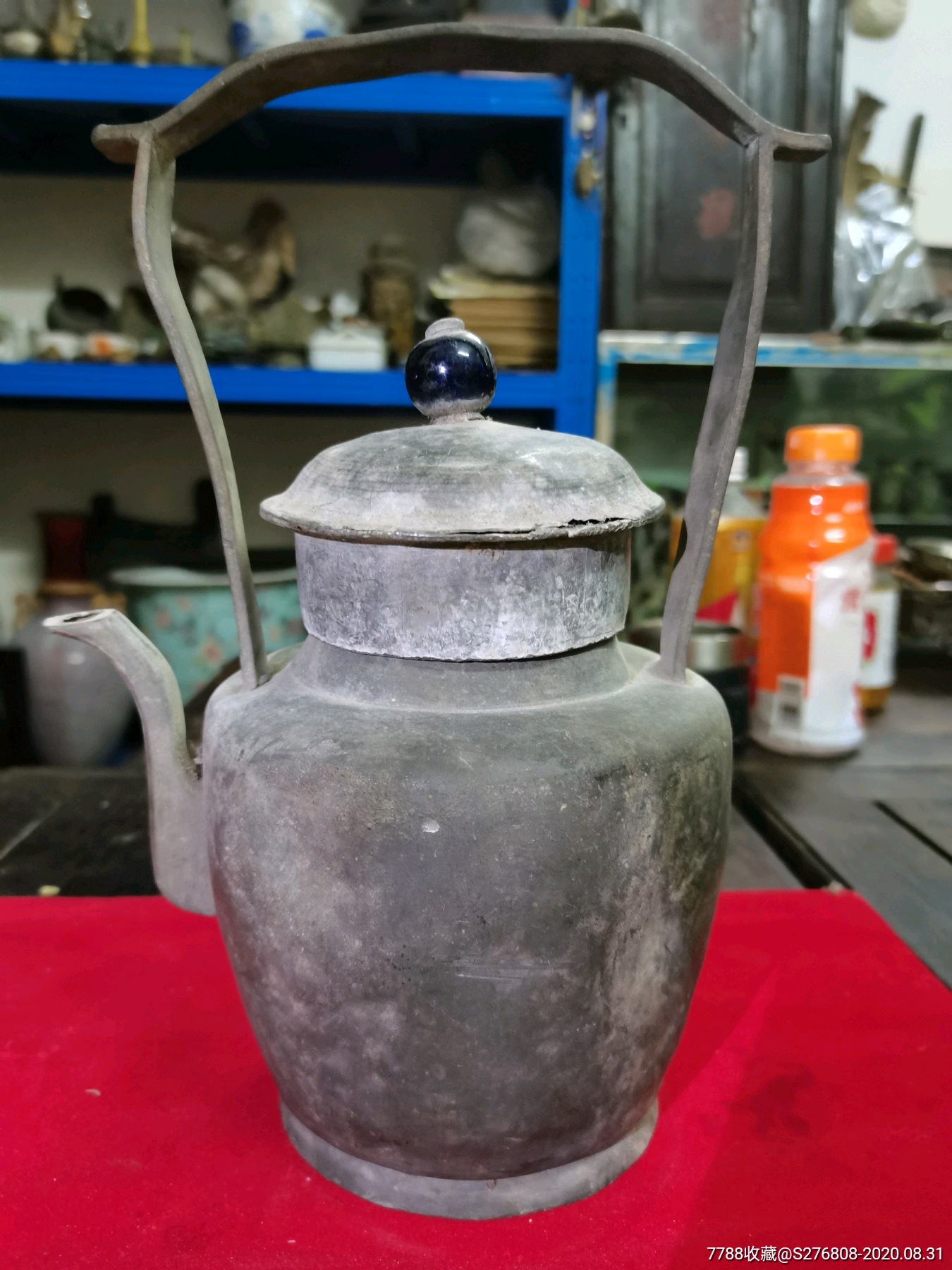 清或民国锡质提梁壶