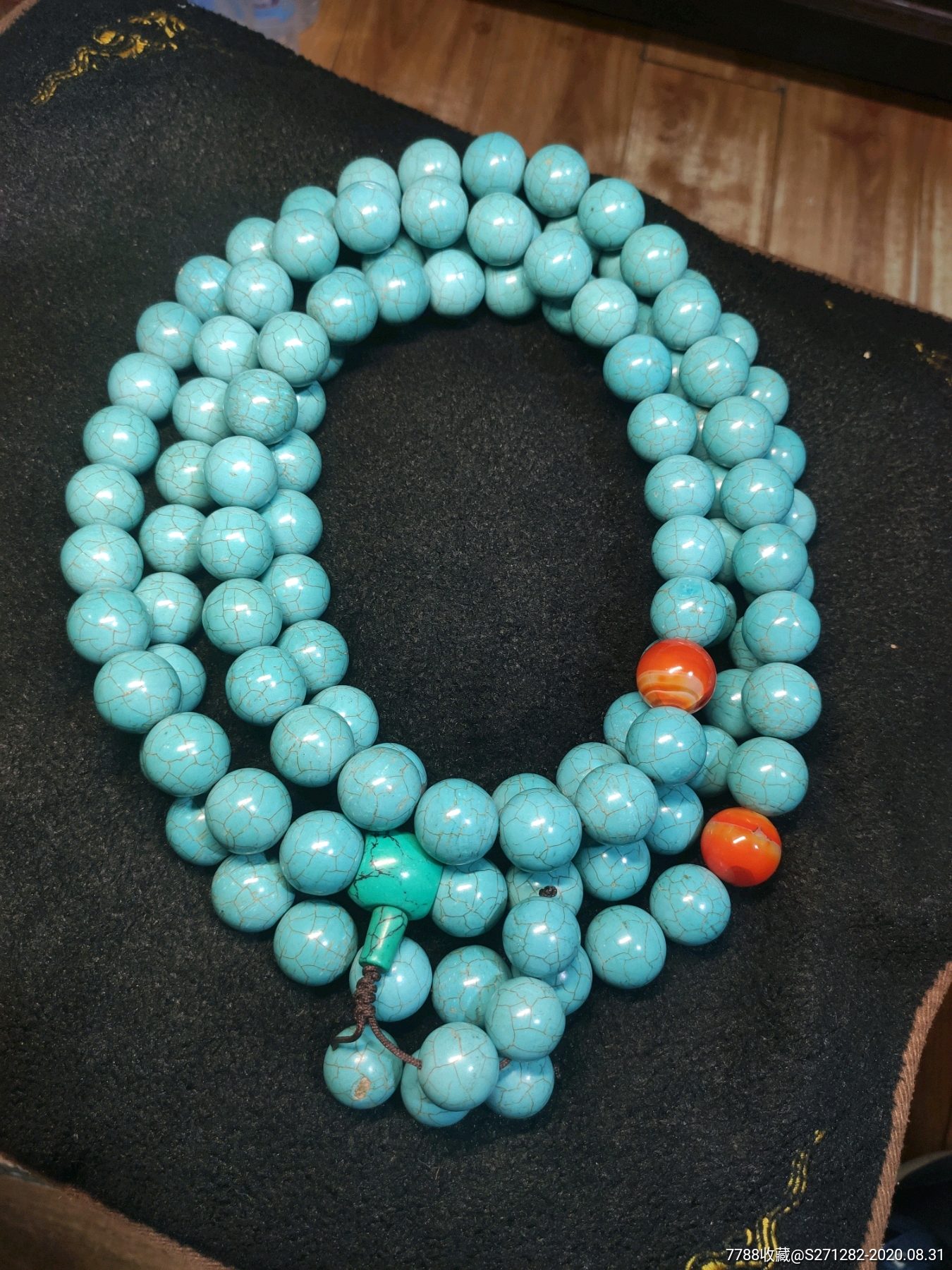绿松石佛串108粒2cm_绿松石_夫禄斋【7788收藏__收藏热线】