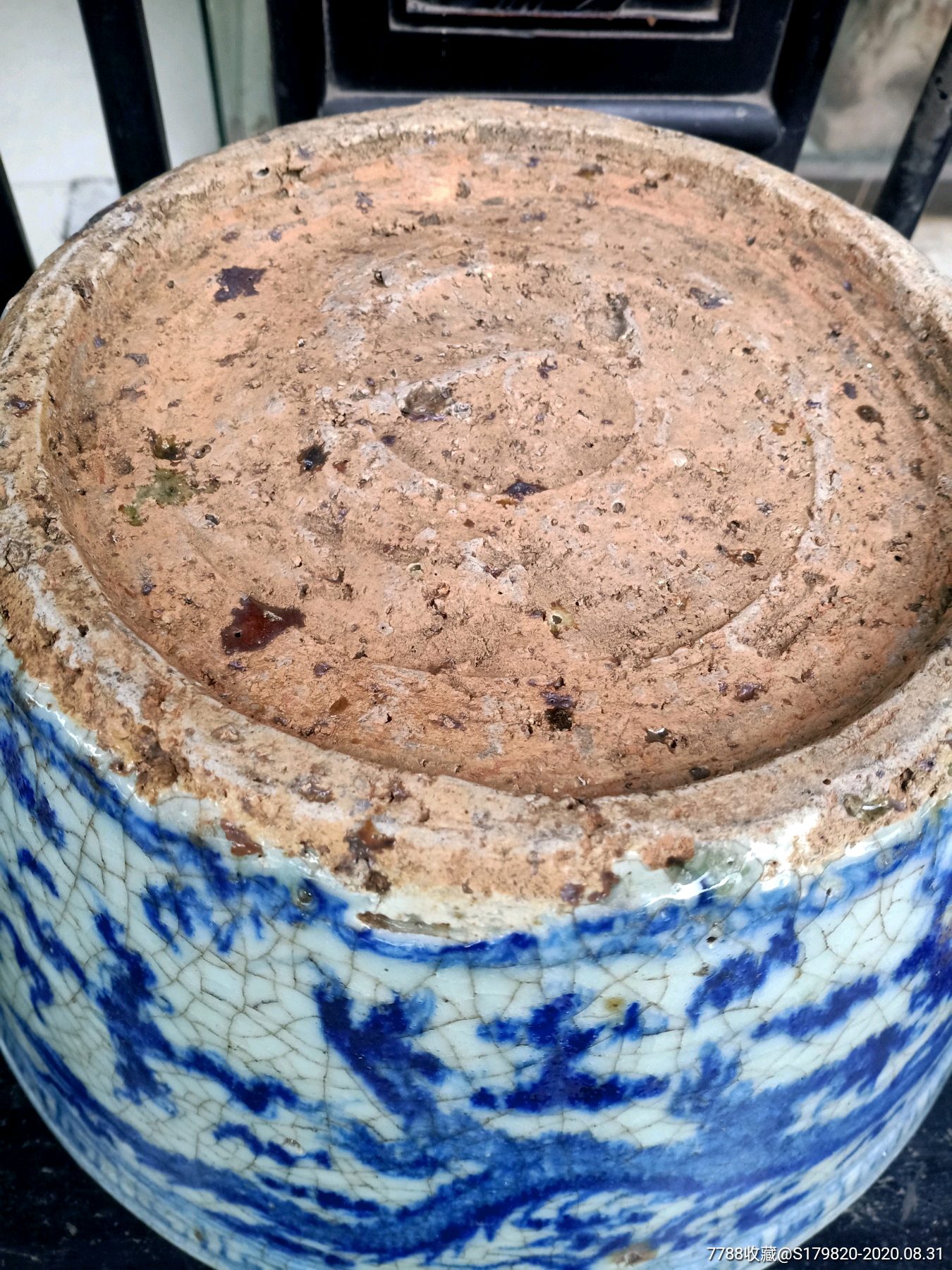 清代民国青花双龙戏珠特大缸香炉笔洗画缸卷缸老瓷器