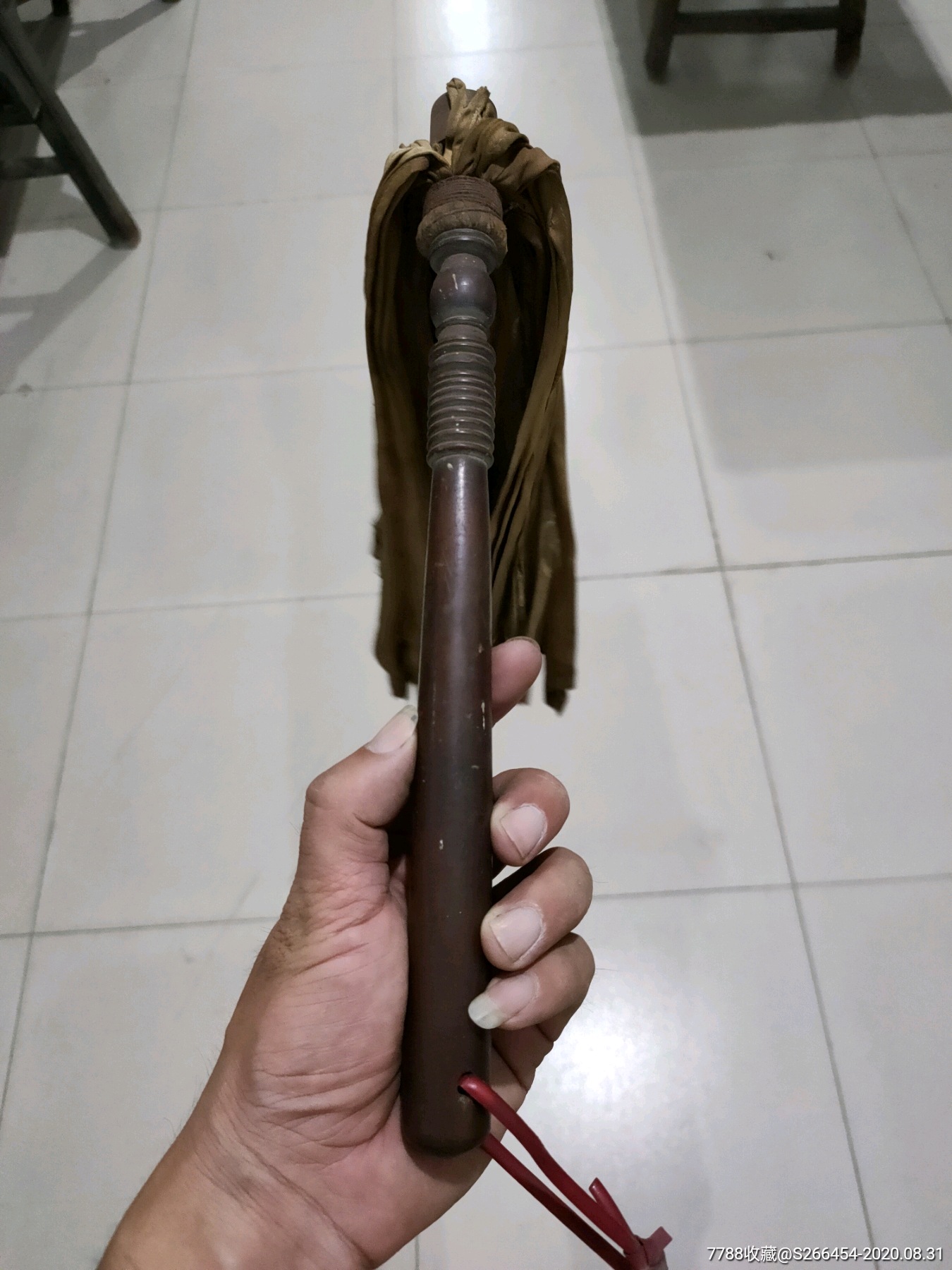 民国老拂尘,木把包浆浓厚