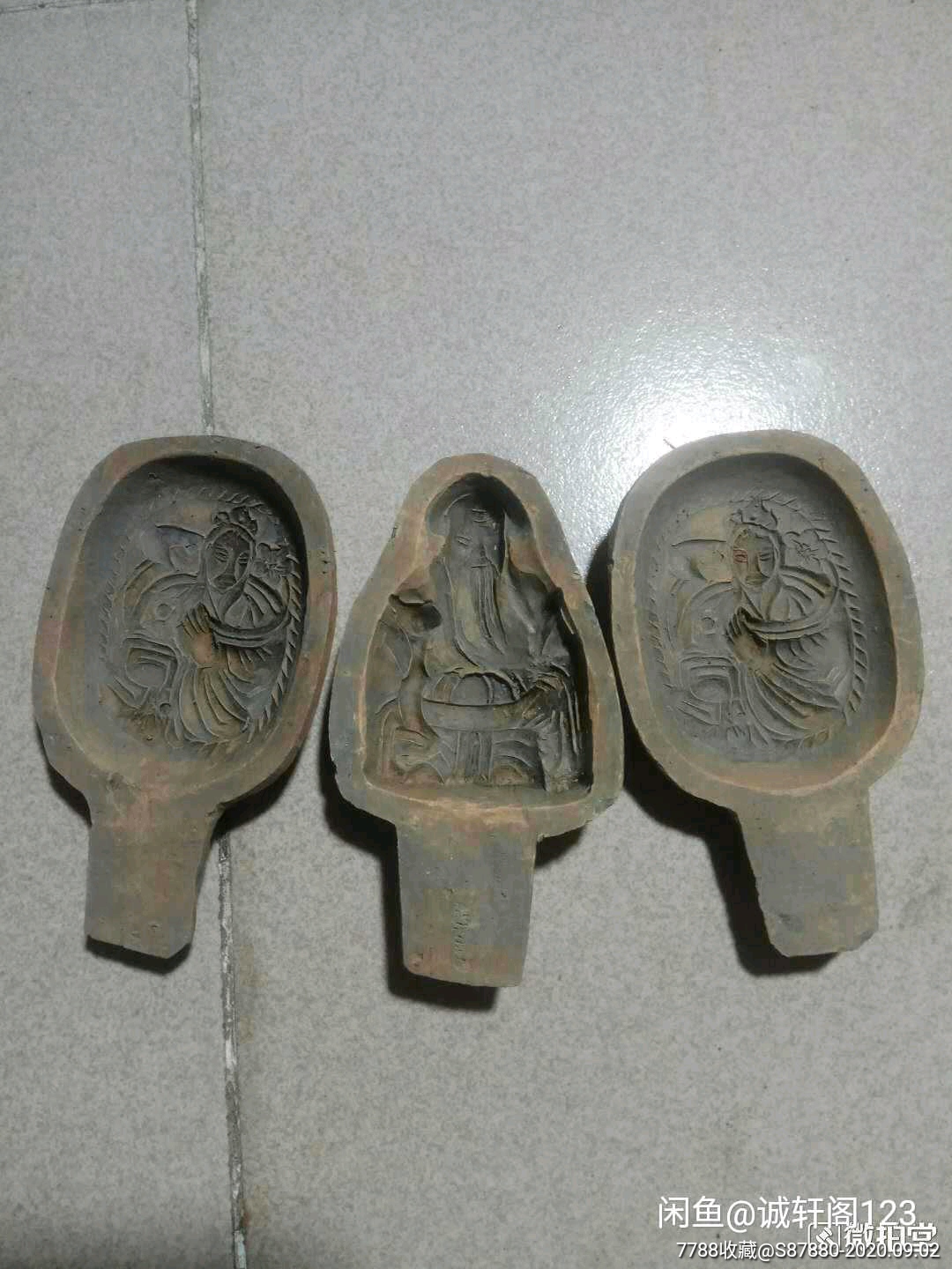 民国陶制人物糕点印模